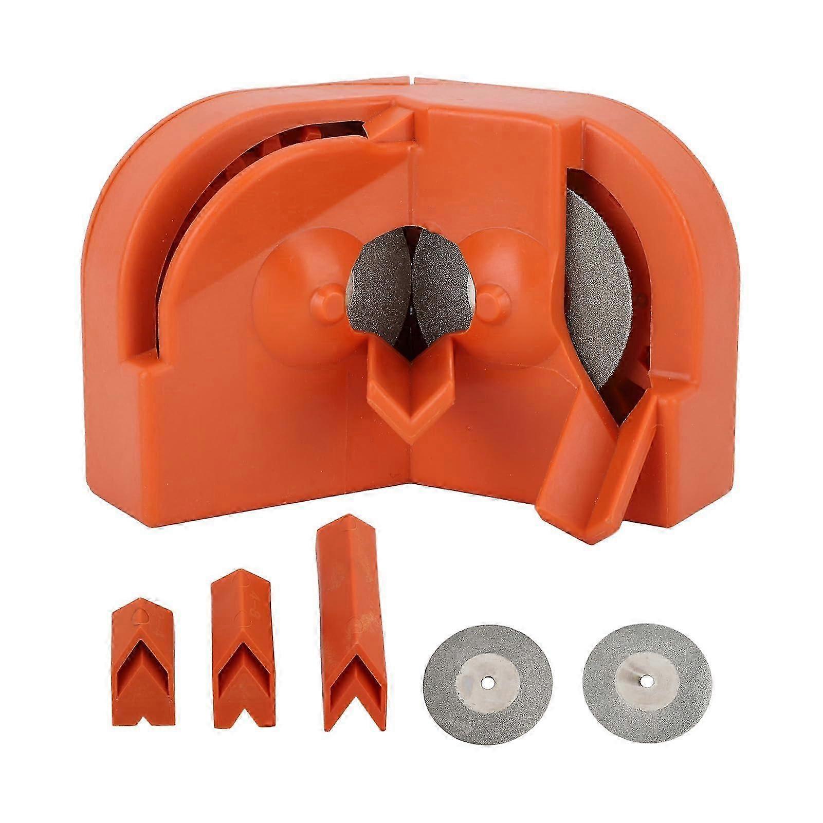 Efficient Electric Drill Bit Grinding Sharpener, Plastic Orange Versatile Sharpener for Hardened Steel Bits