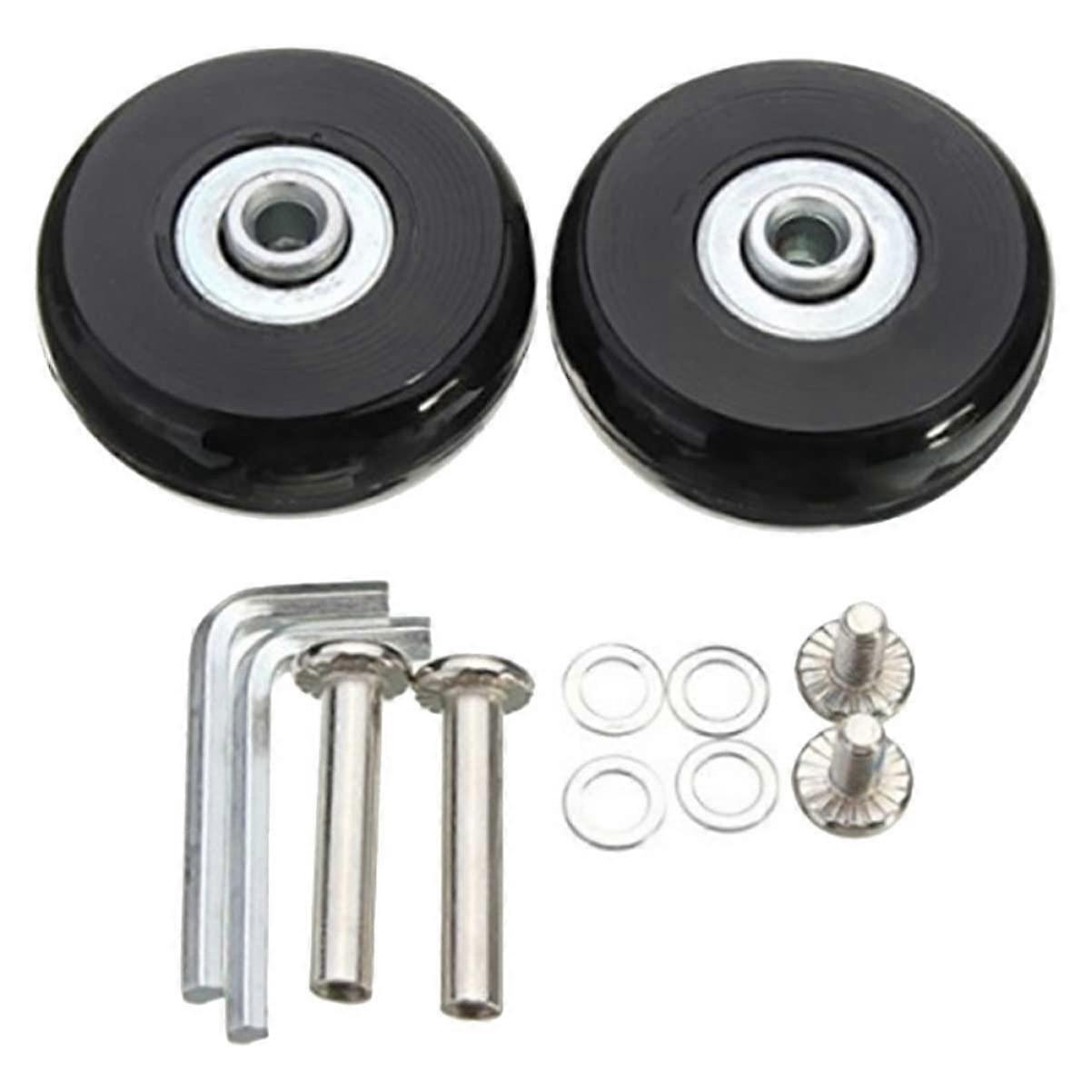 1satz Luggage Repair Wheels Replacement Caster Wheels with Axles and Tools for Easy Replacement of Travel Bags and Trolleys