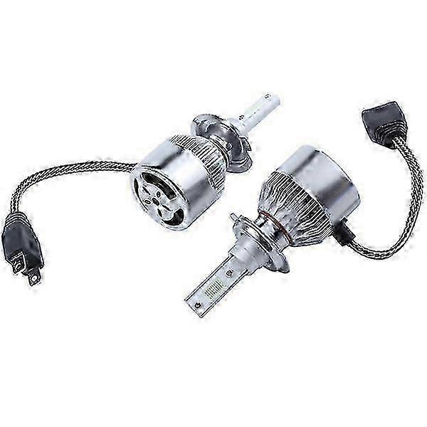 2Pcs LED Headlight Bulbs H7 8000K 72W Conversion Kits for Car Headlights and Fog Lights