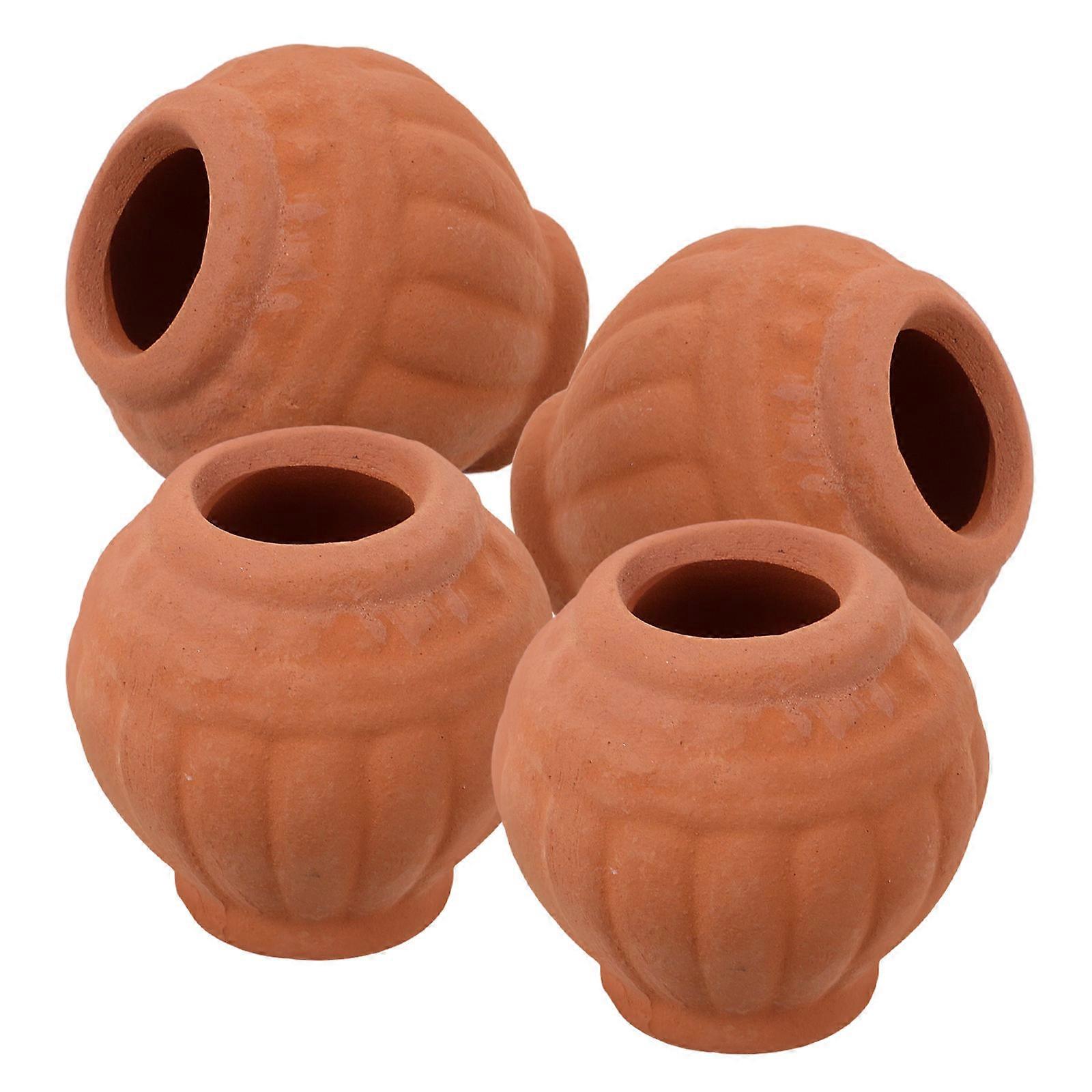 4pcs Mini Terracotta Pots for Succulents – Durable Lightweight Clay Planters for Small Spaces, Desk & Office Decoration