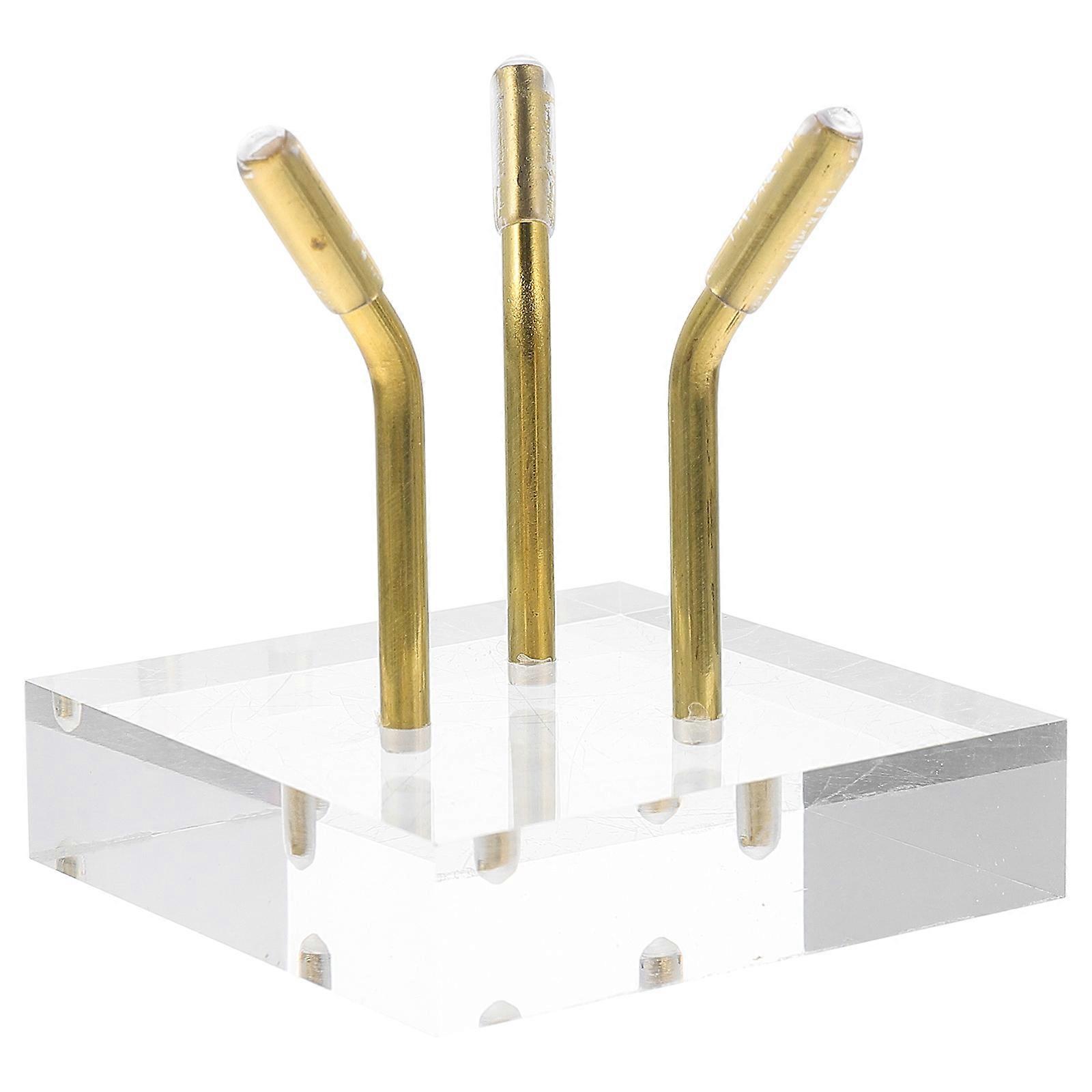 Riser Display Stand Golden Acrylic Metal Crystal Ore Storage Rack Simple And Elegant 1Pack