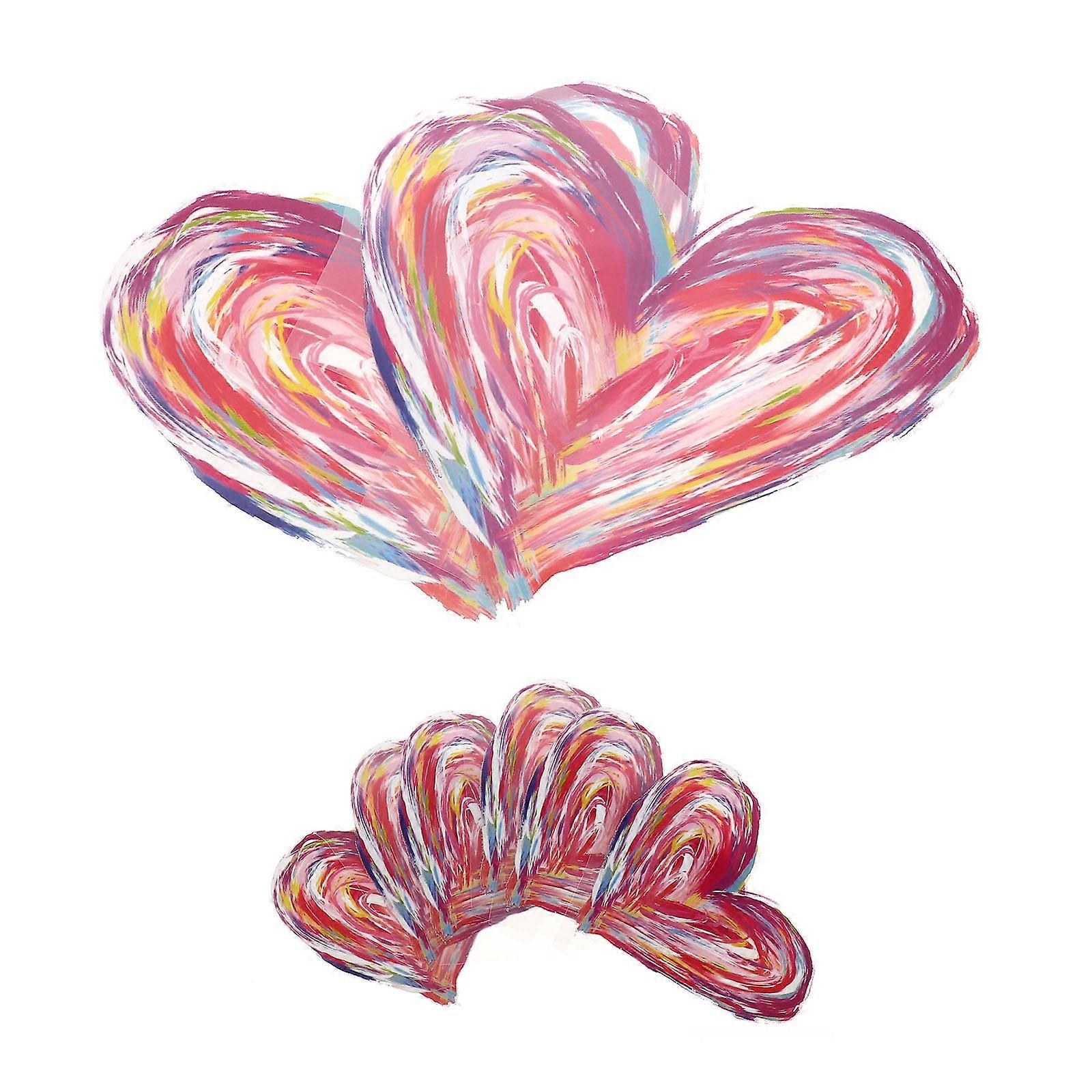 HTV Heat Transfer Vinyl Stickers Creative Heart Shaped Clothing Stickers for Customizing Clothes Assorted Color 6 Sheets