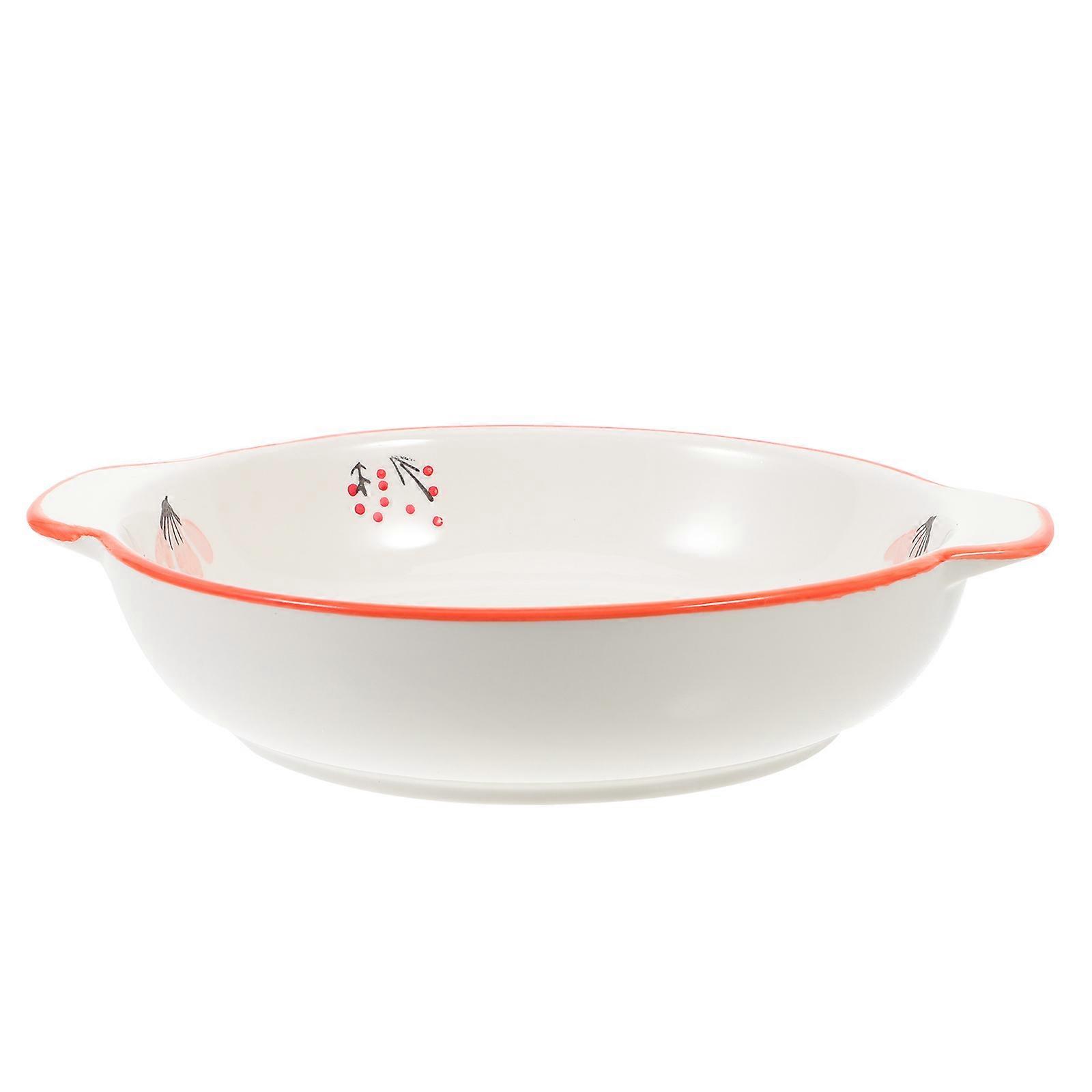 Ceramic Baking Dish for Kitchen Use with Double Handles