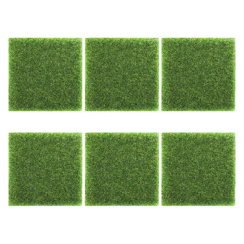 Model Grass Realistic Shape Fine Workmanship Home Decor Miniature Garden 6Set