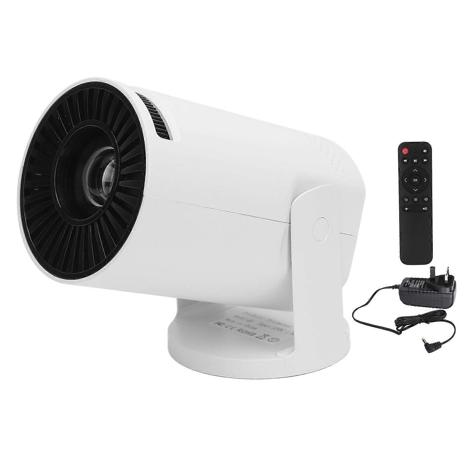 Portable 1080P Projector - Wireless/Wired, Auto Correction, Outdoor Use, UK Plug