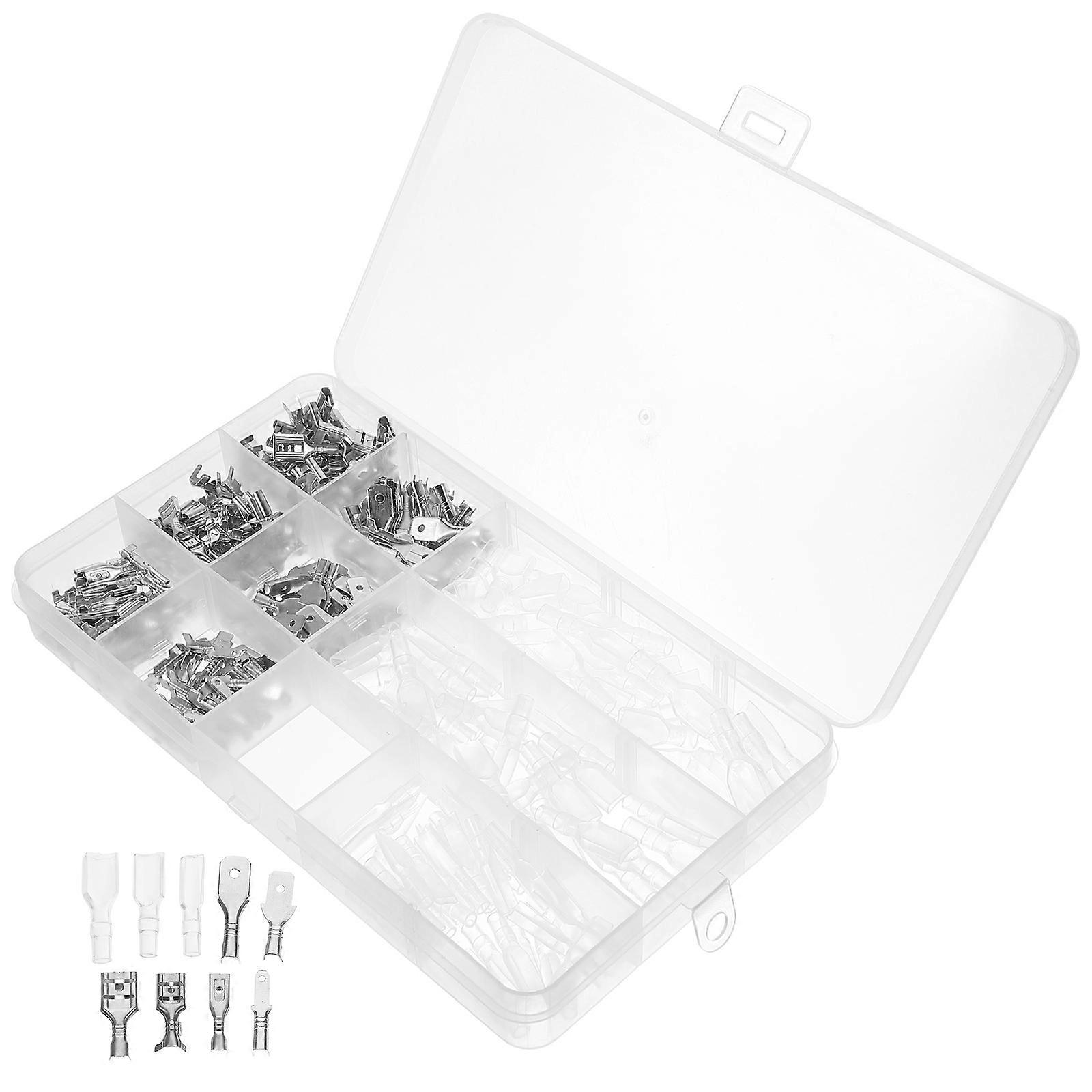 Quick Disconnect Spade Terminals Spade Connector Electrical Wiring Damp Environments Silver 270Pcs