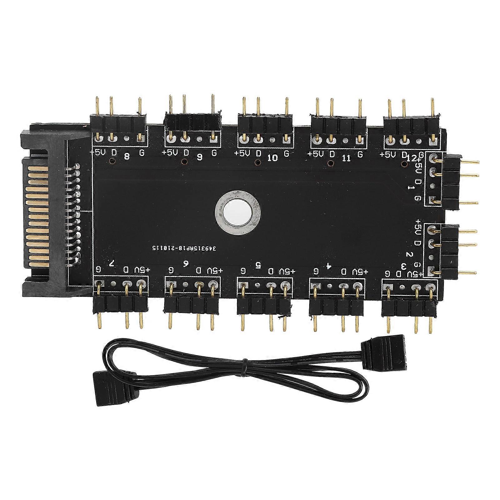 11 Way Splitter Hub 3PIN ARGB Interface Extender RGB LED Control Device Accessories 5V