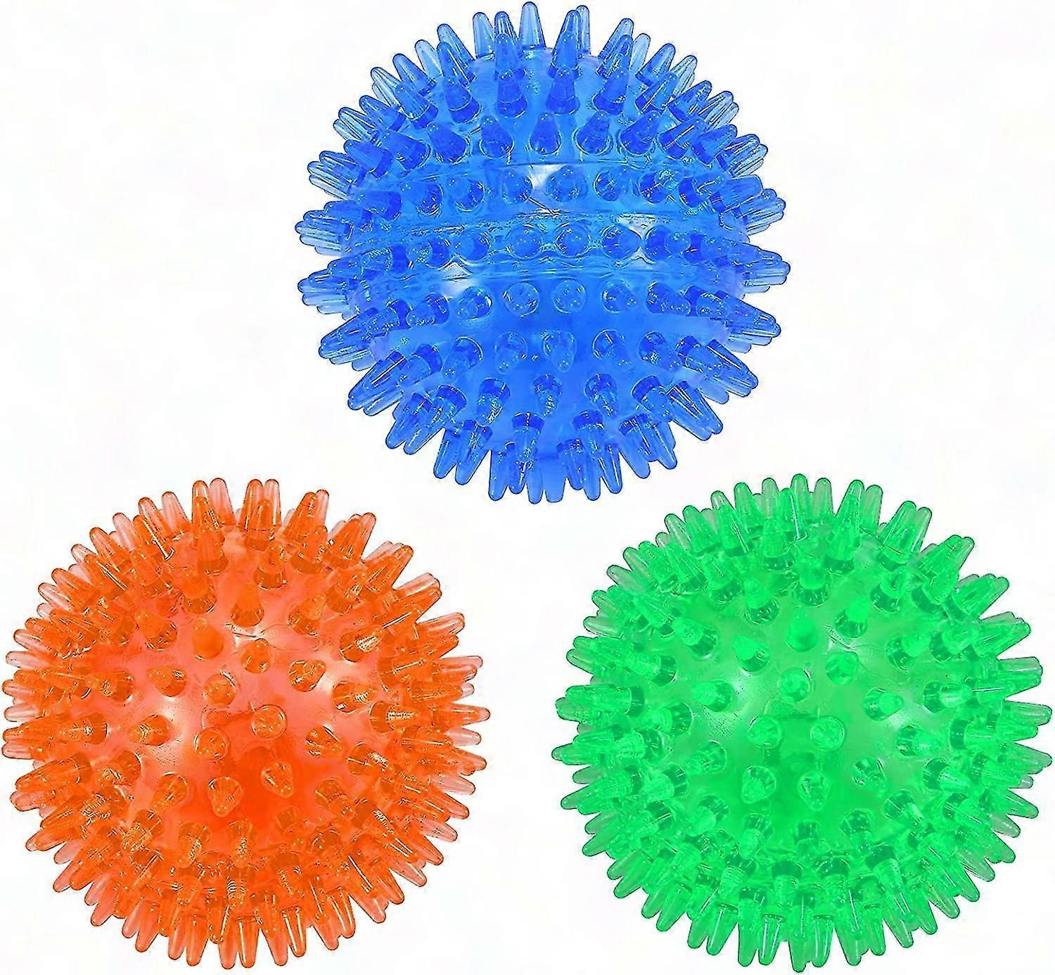 3-Pack Squeaky Dog Chew Balls  Teeth Cleaning