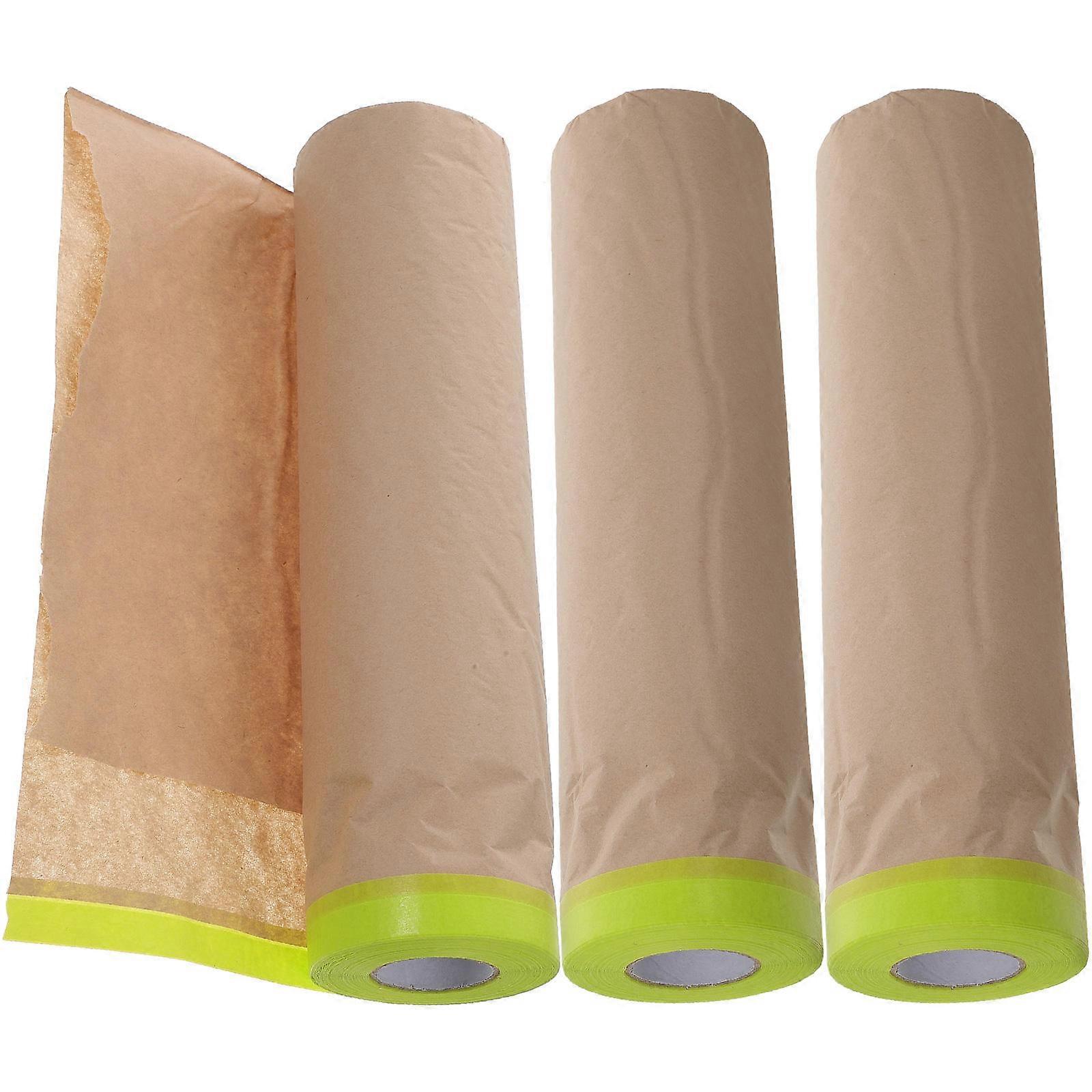 Light Brown Masking Paper for Home Use Protects Furniture and Appliances 3 Rolls 24 180