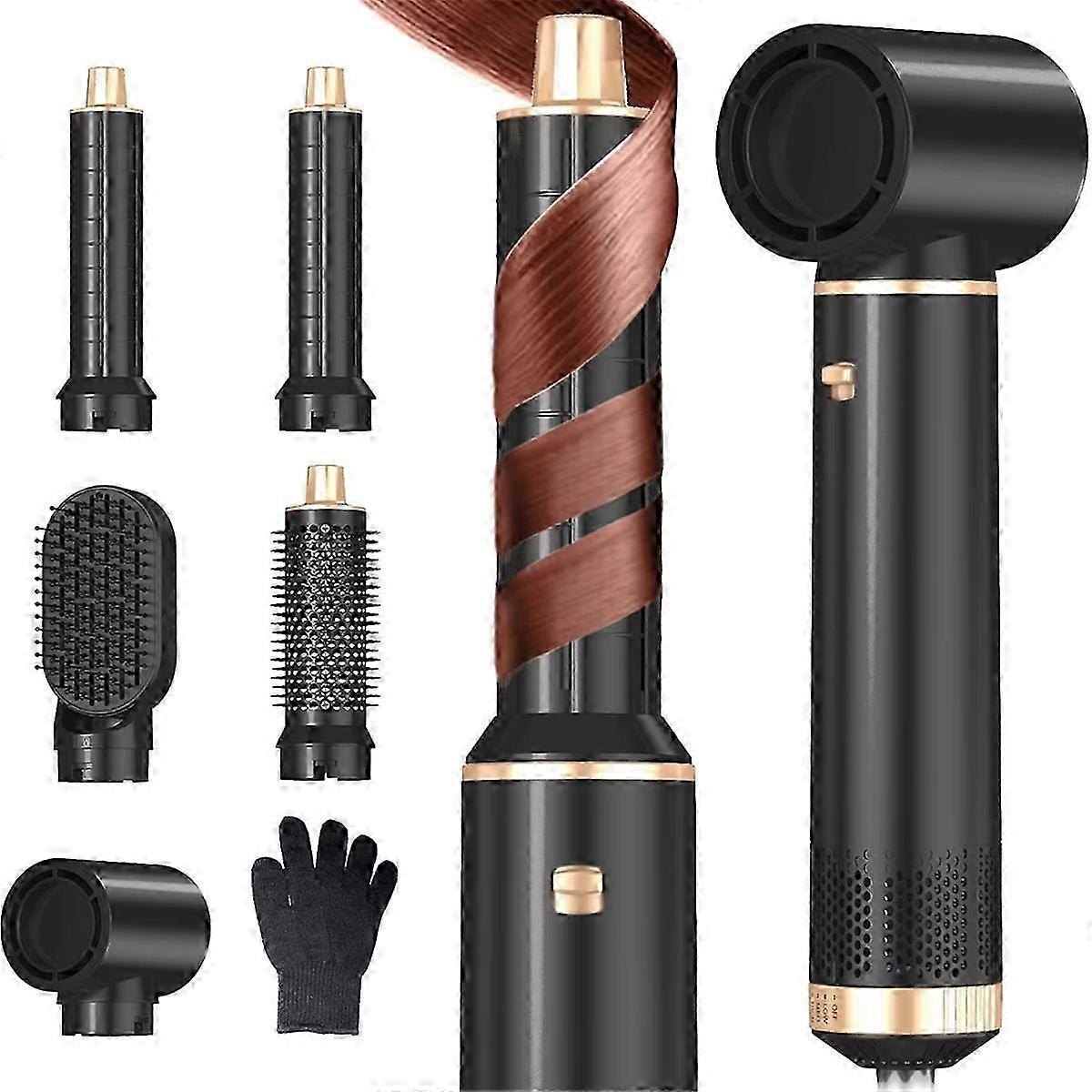 Hair Dryer Brush Hot Air Curling Brush Negative Ion Air Styler for All Hair Types Home and Travel U