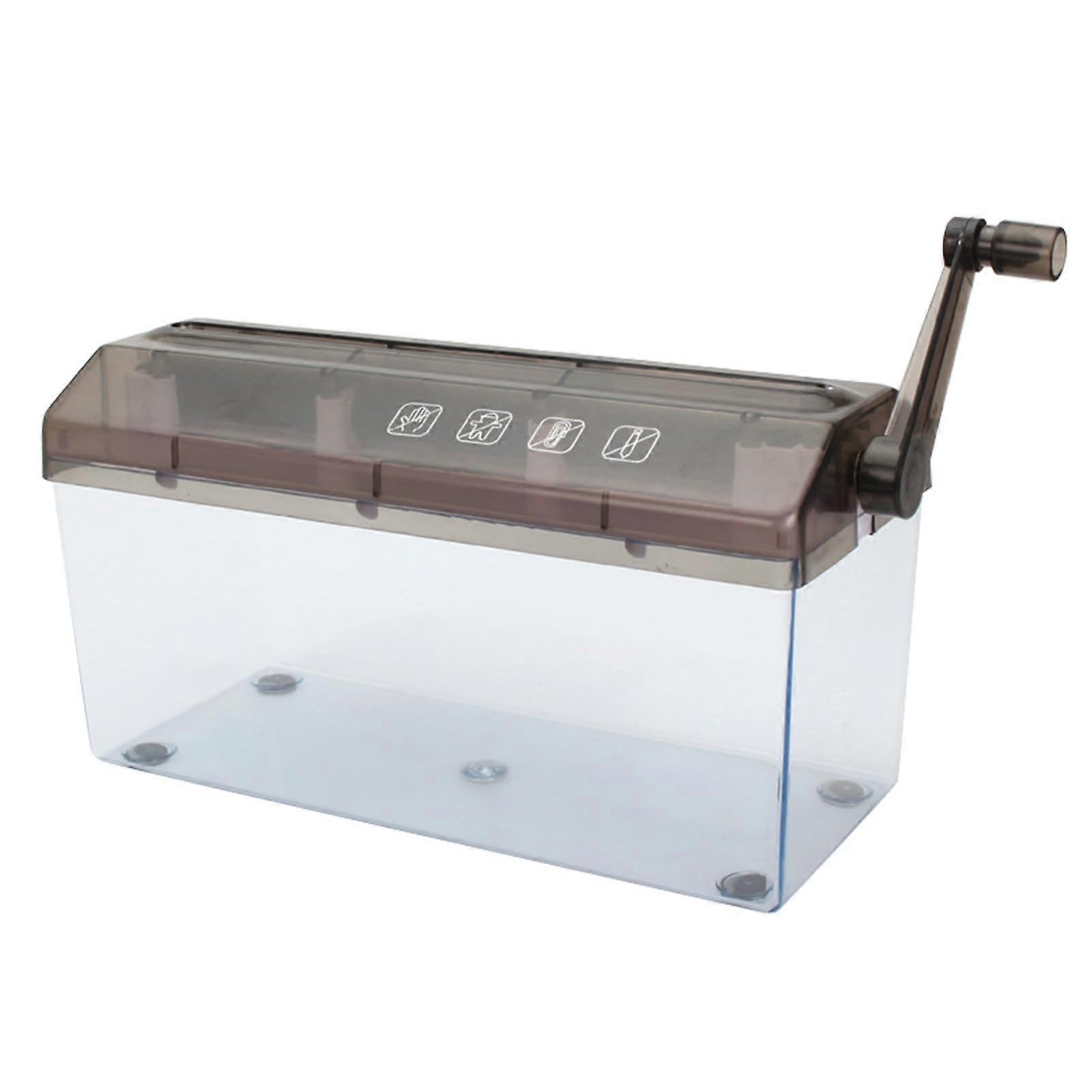 Hand Shredder Safe, A4 Hand Shredders, Manual, 3mm Strip Cut, Home Black
