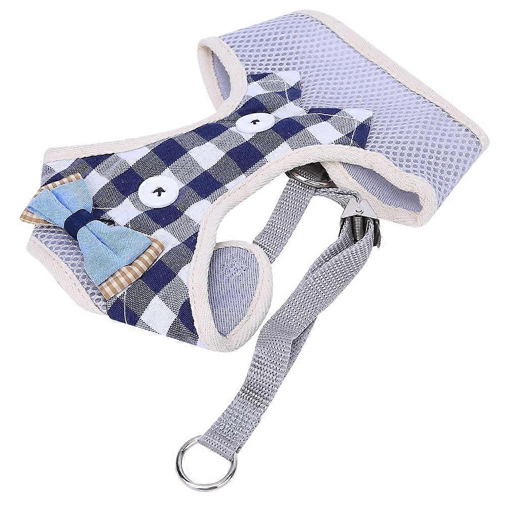 Pet Leash With Double Ring Attachment Vest, Breathable Mesh Pet Harness, Polyester Cat Chest Strap, Size M