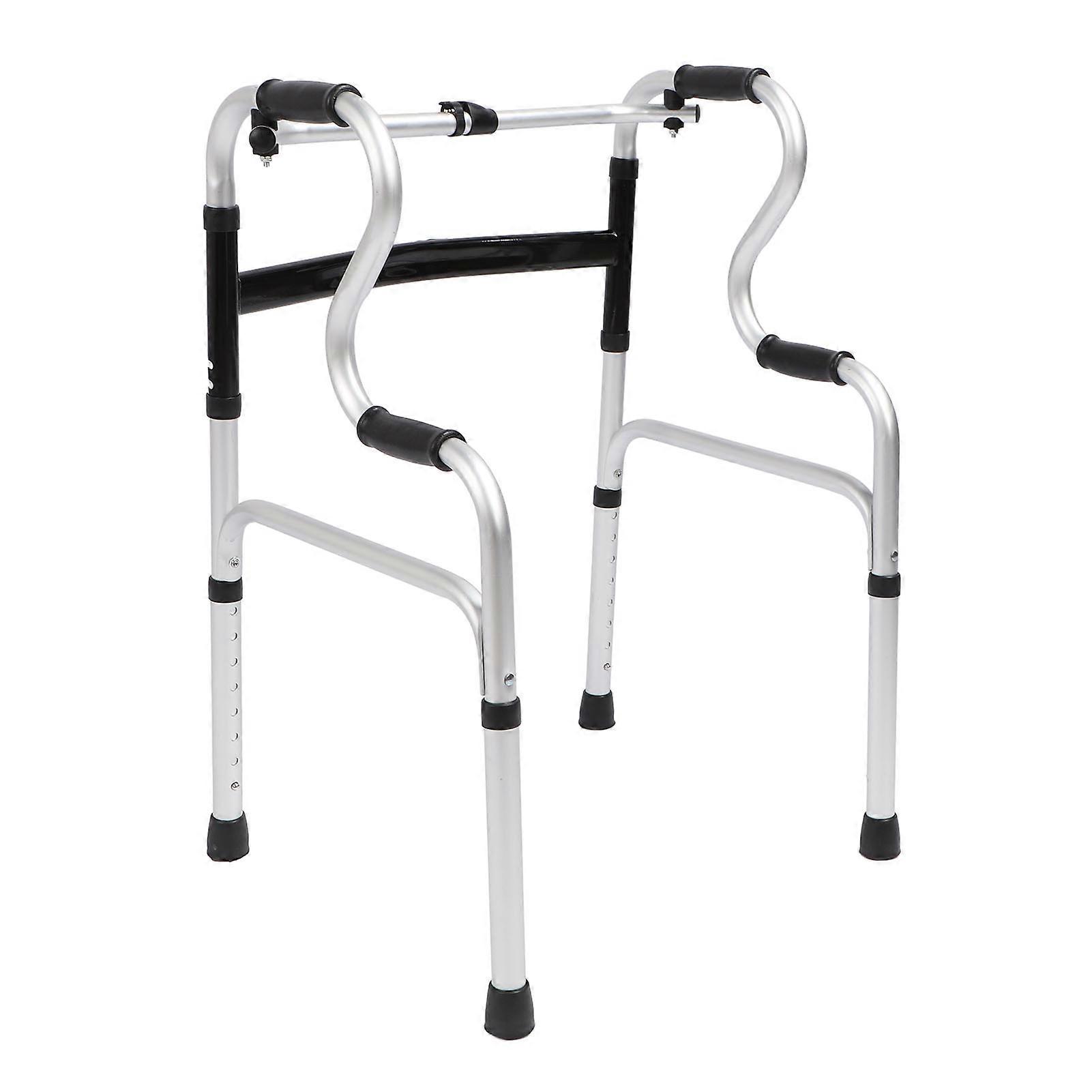 Älterer Walker 8 Stufen höhenverstellbarer leichter faltbarer Rollator für Erwachsene Behinderte Behinderte Aluminiumlegierung Doppelbiegung