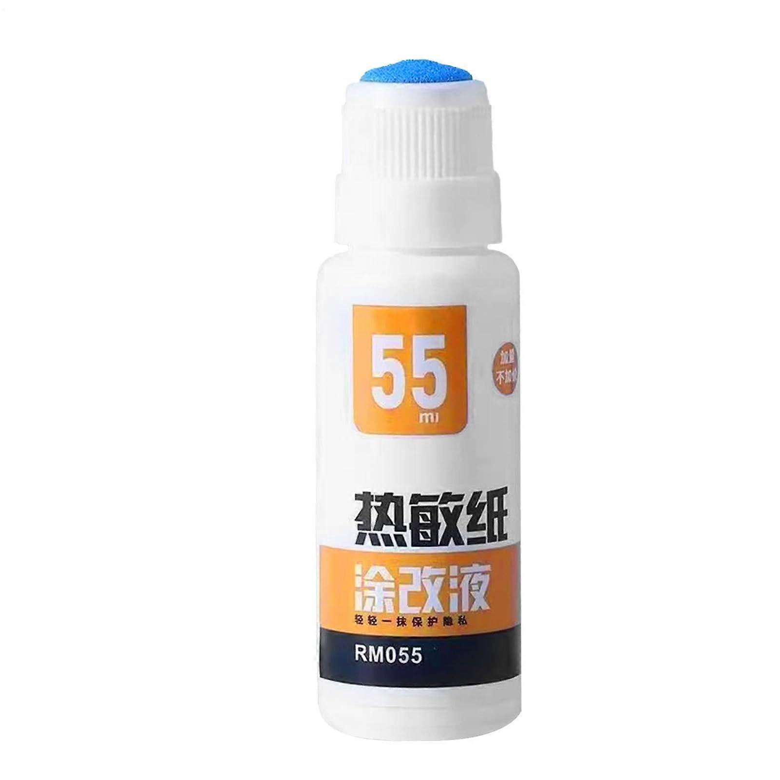 Correction fluid  Remover liquid erases writing on thermal paper, 55ml 30ml handwriting remover for all.