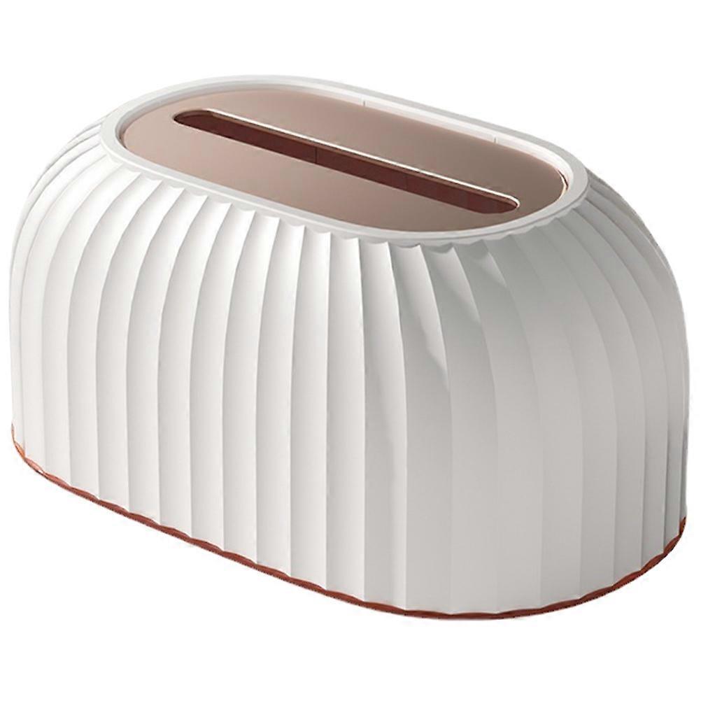 White Tissue Box Cover for Easy Tissues Use with Compact Size and Lightweight Design Fits Home Office Car Cafe