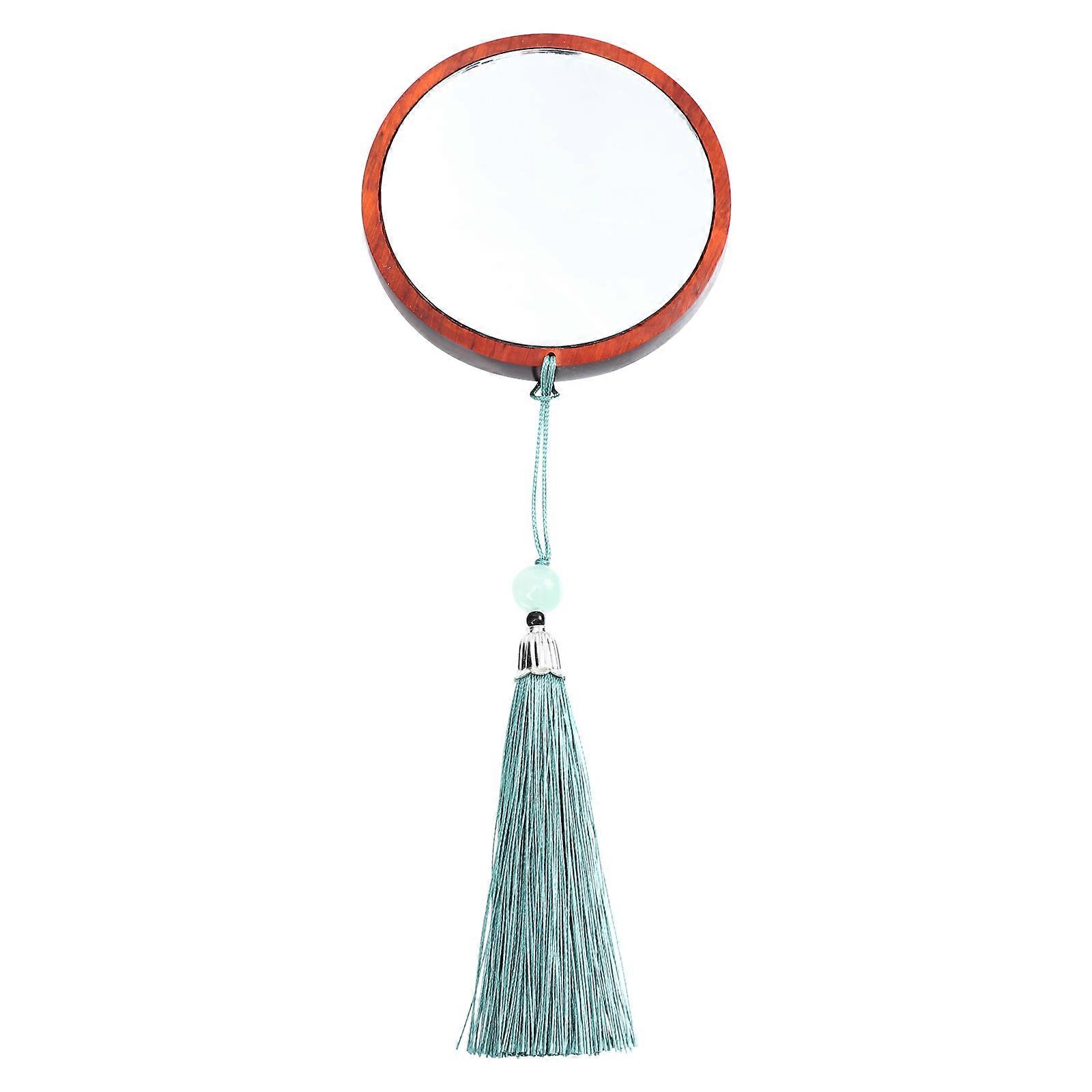 Brown Portable Makeup Mirror for Home Use Made of Synthetic Material Safe and Comfortable to Hold 4.5 Inches