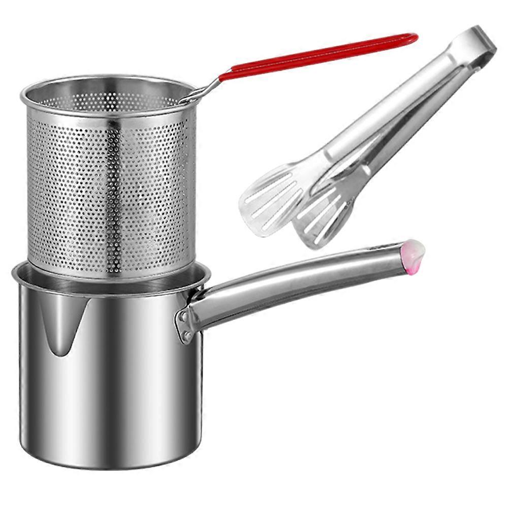 Filter Deep Fryer Stainless Steel Mini Deep Fryer Home Use Boiling 1 Set