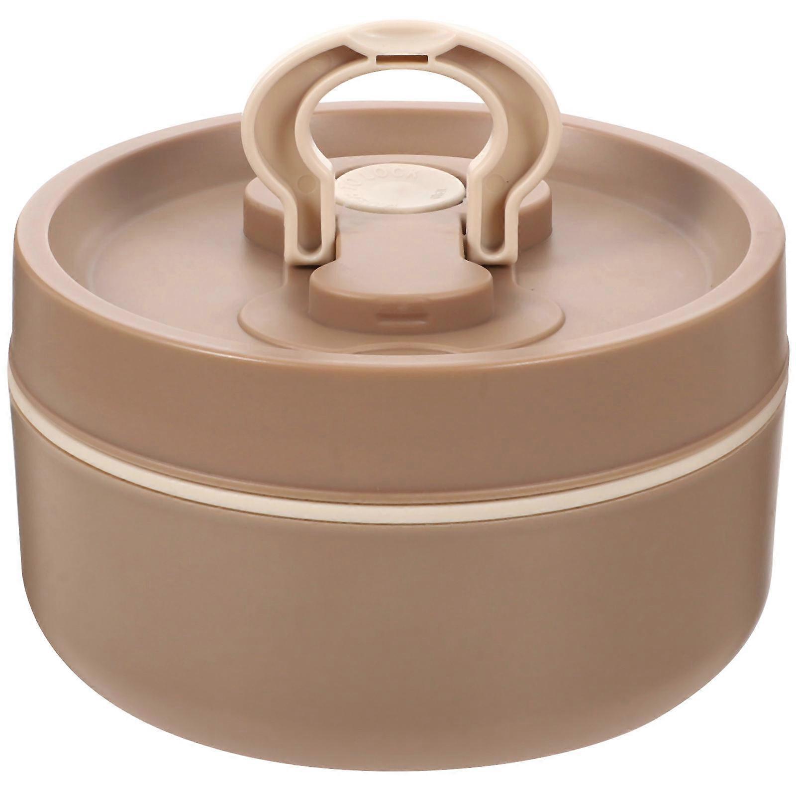 Stainless Steel and Plastic Food Container with Lovely Pattern on Lid for Storage Use 7.5 x 5.2 x 3.1 Inches