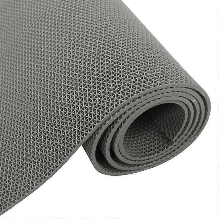 Commercial Grade 5mm Thick Grey Rubber Mat NonSlip Waterproof Indoor/Outdoor Floor Mat for Swimming Pool Kitchen Garden 90x300cm