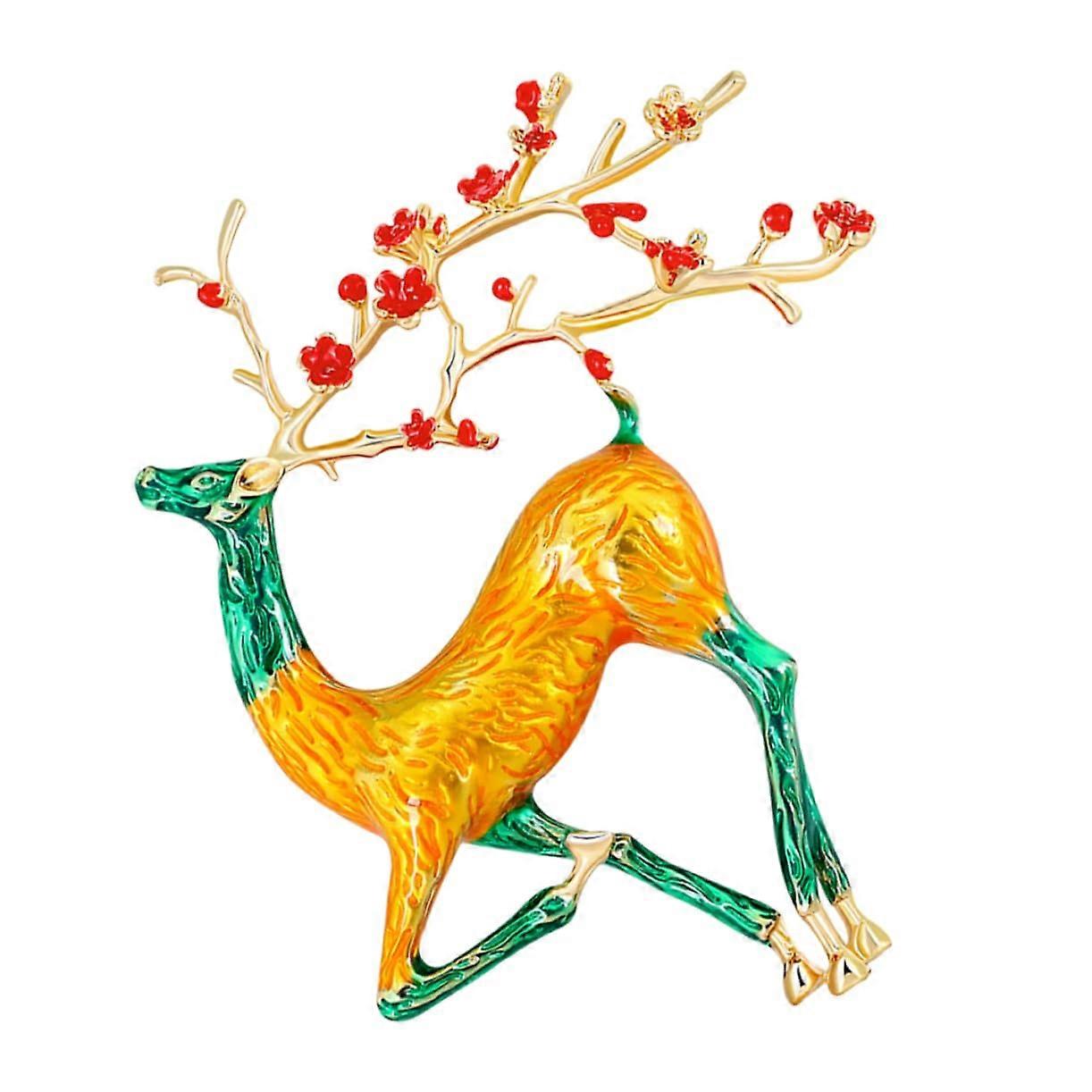 Deer Brooch Pin Badge, Metal