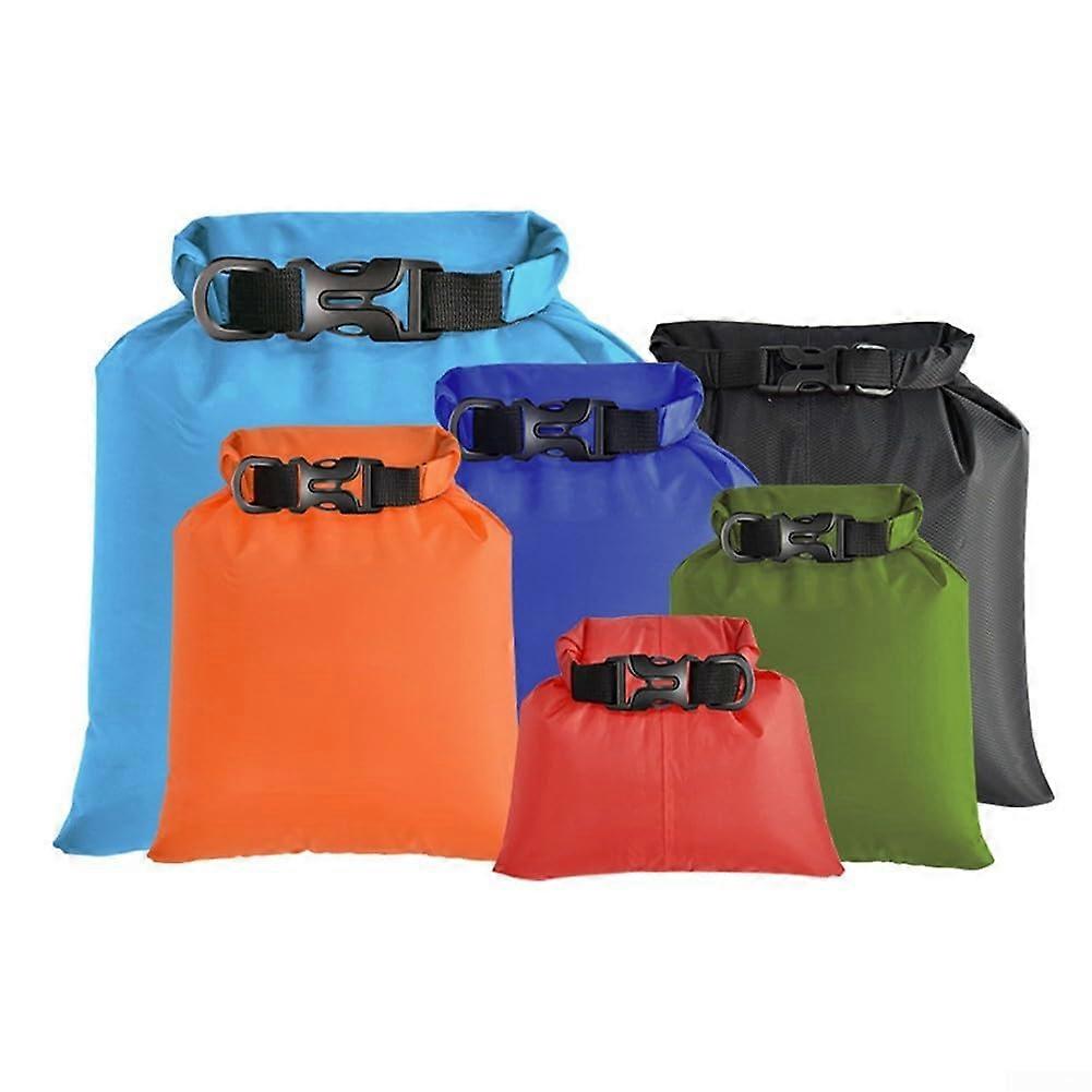 Set of 6 Waterproof Dry Bags for Hiking, Kayaking, Rafting and Boating Lightweight Storage