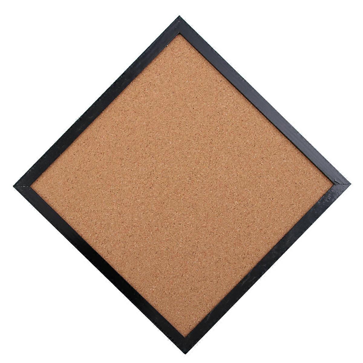 Cork Board Bulletin Home Office Bulletin Board Communication Needs Plastic Frame 30x30cm Khaki Black 2Pcs