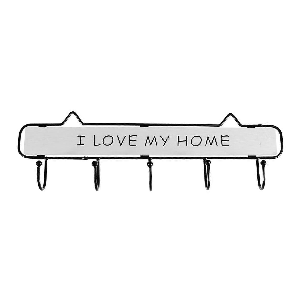White Iron Wall Hooks for Home Storage Perfect for Hanging Clothes Towels Keys Umbrellas 1PC