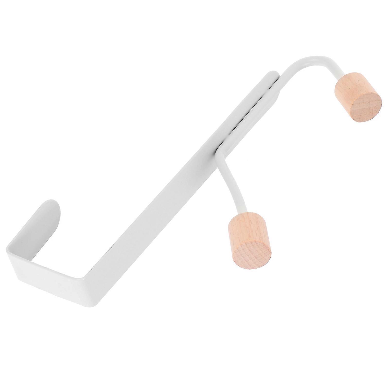Door Hook Hanger Behind The Door Organization No Punching Multi-functional Use Space-saving White 17X12.2X2.2CM 1Pcs