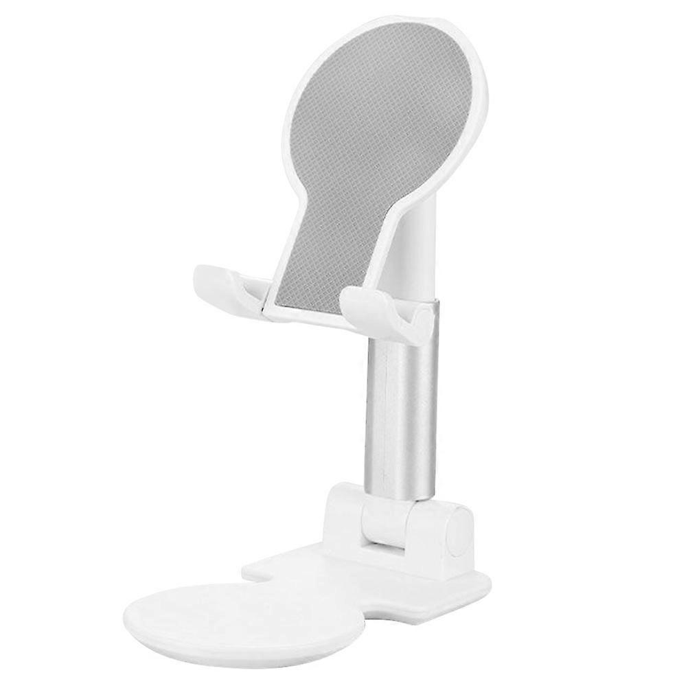 Portable Phone Holder Bracket For Cellphone And Tablet In White With Adjustable Design And Non-slip Pad 1Pack