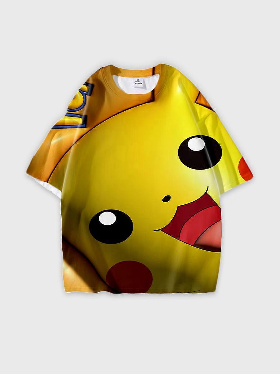 T-shirt round neck Cartoon Pattern loose short sleeve D2385