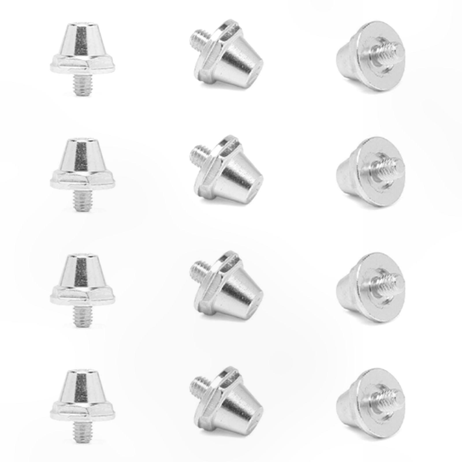 12-Pack Replaceable Soccer Cleat Studs for Kids & Adults, Aluminum Silver