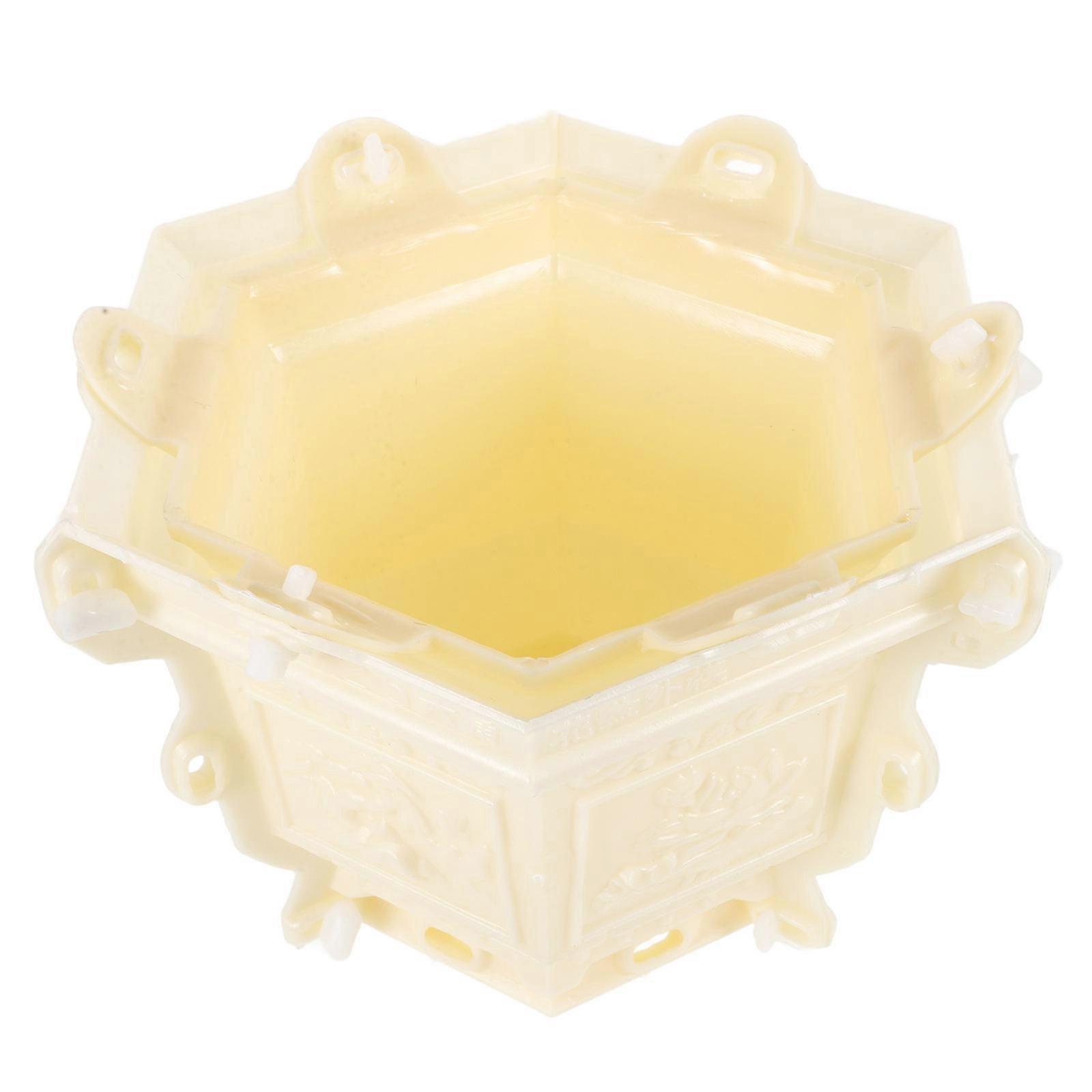 Beige ABS Tray Mold for Kitchen Use Create Stunning Hexagonal Flower Pots 6 Inch