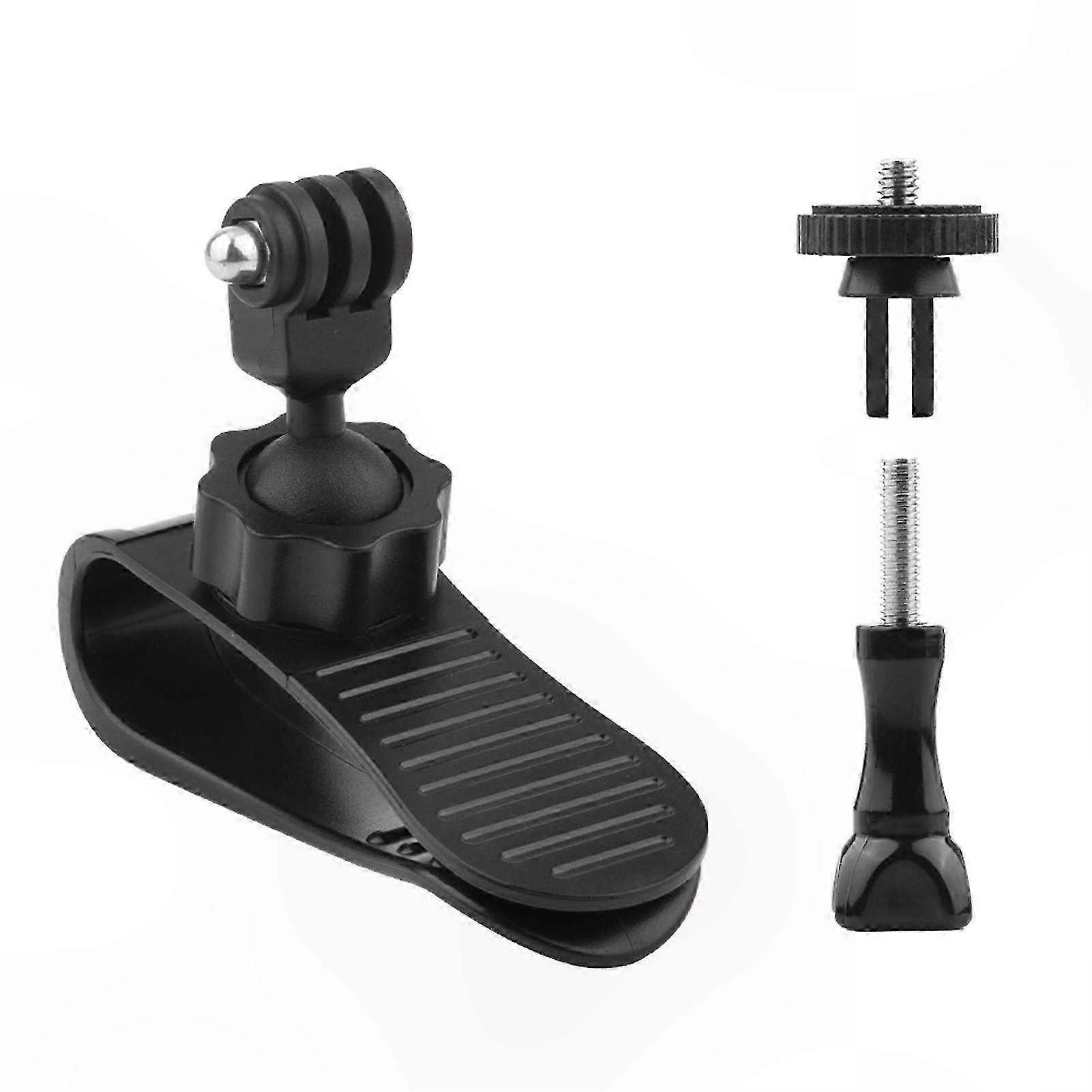 360 Rotating Sun Visor Camera Mount with Anti-Slip Lock for Vlogging & Sports Cameras