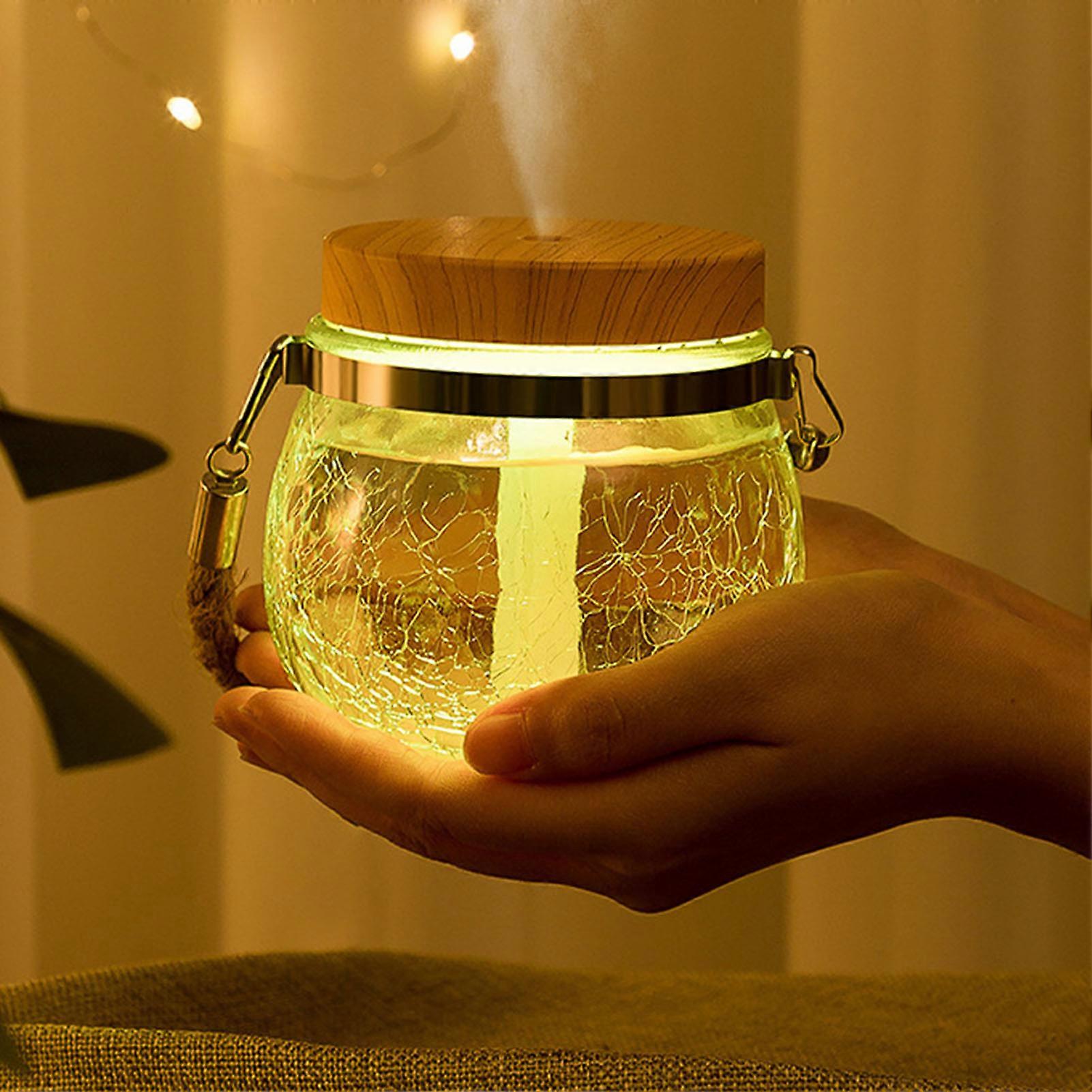 Glass Humidifier Desktop Air Atomizer Diffuser USB Rechargeable Household Accessories White 