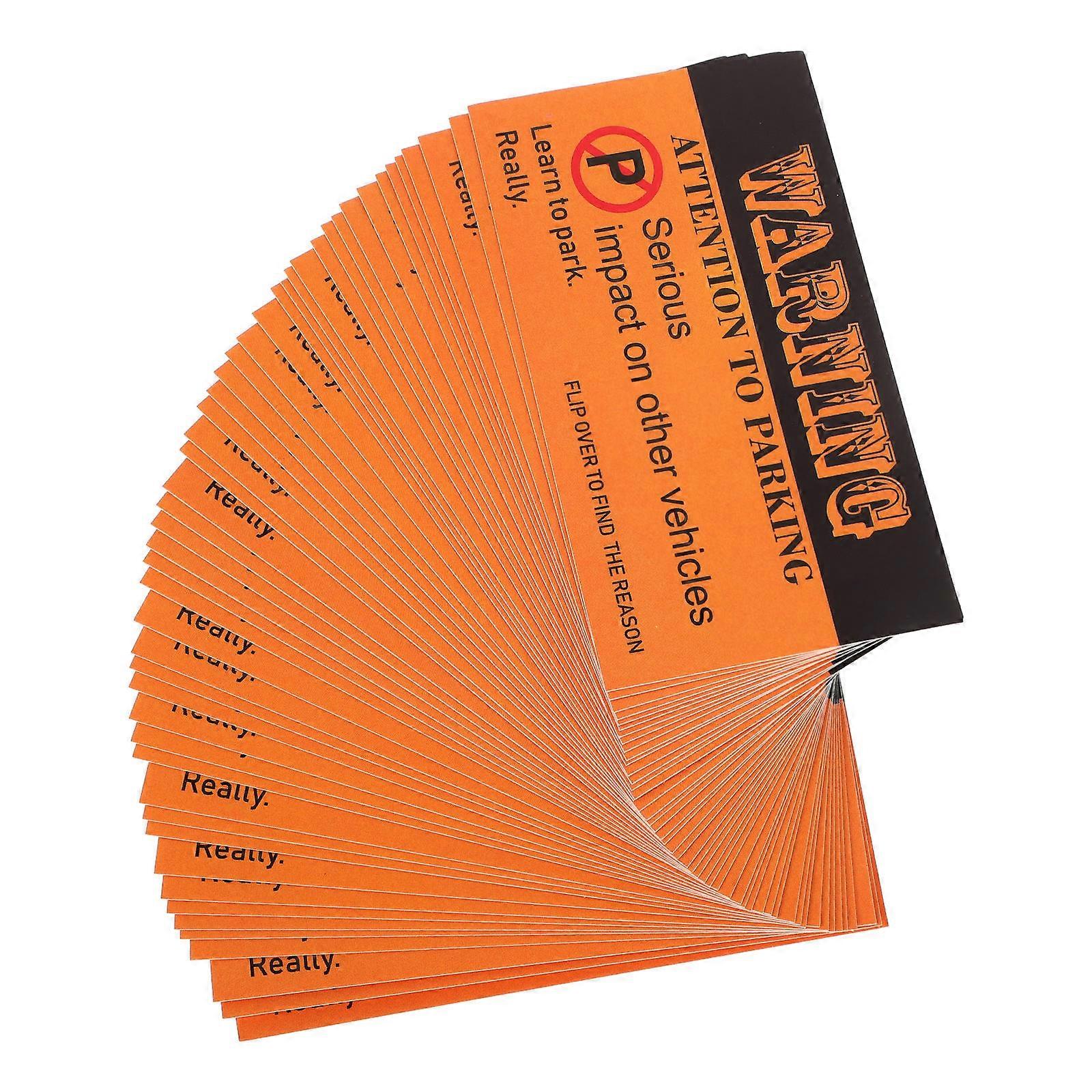 Bad Parking Card 100Pcs Multi Color Coated Paper for Warning with Clear Concise Message