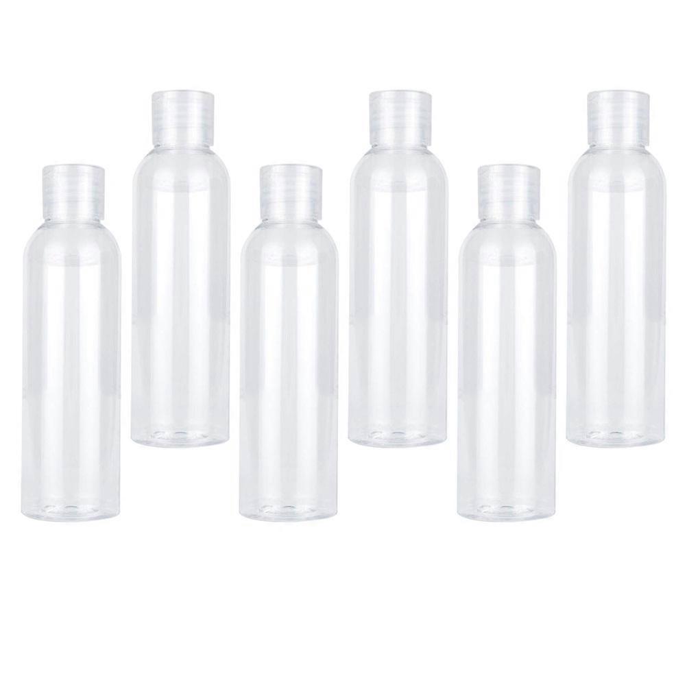 6pcs Transparent Refillable Squeezable Lotion Bottles for Shampoo, Liquid Soap, and Creams – Leak Resistant Travel Containers for Outdoor and Travel