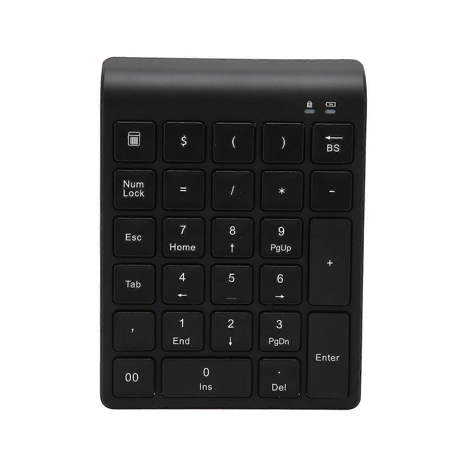Wireless Numeric Keypad Bluetooth Enabled 27-Key Portable Financial Accounting Keyboard For Laptop Data Entry