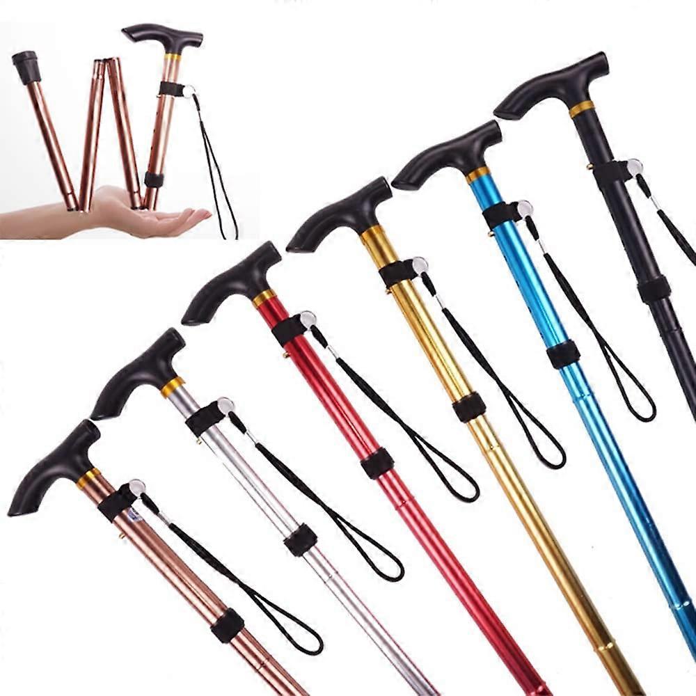 Folding Walking Stick for Men and Women with Ergonomic Handle Lightweight Aluminum