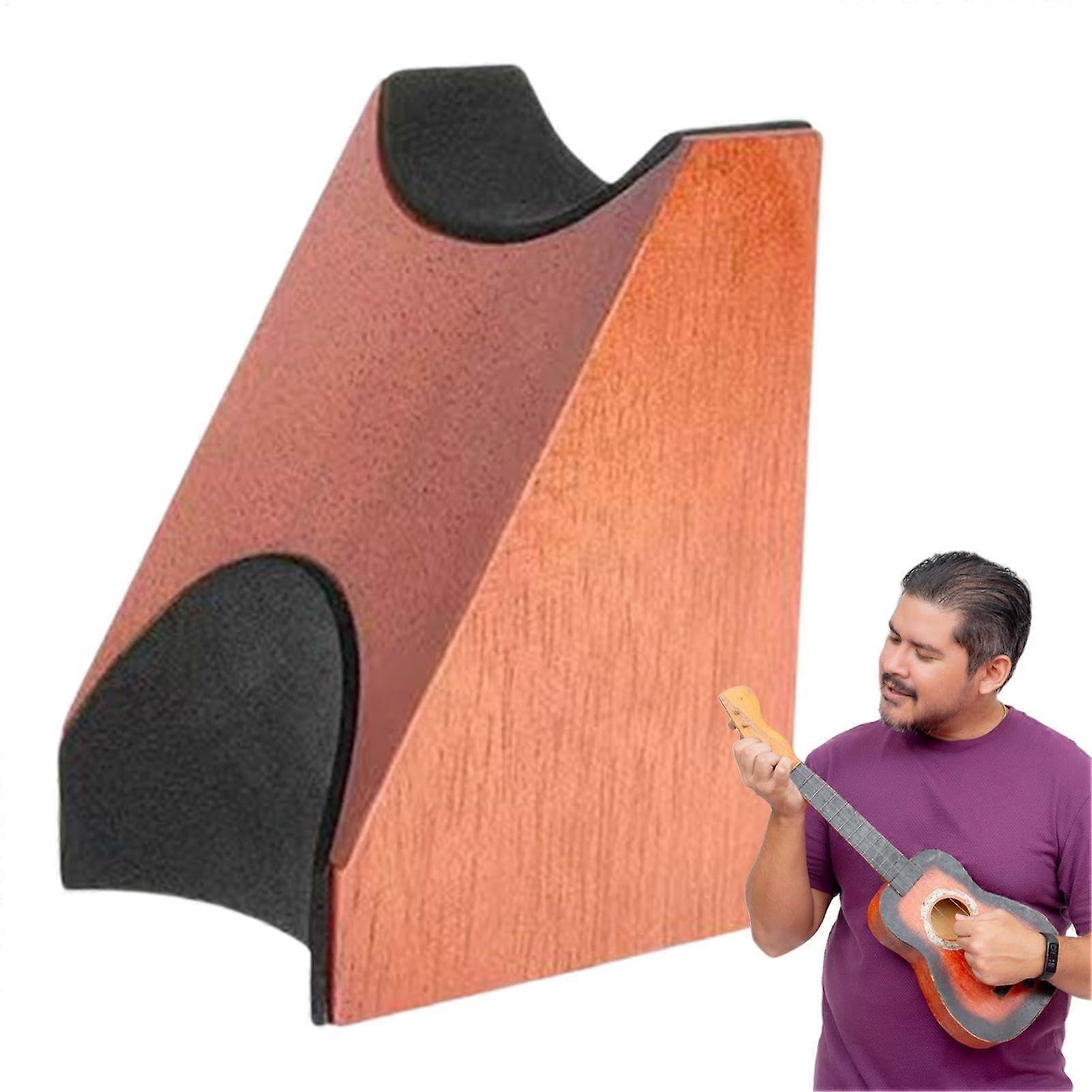 Guitar Neck Rest Cradle, Ukulele Neck Support Pillow with Non-Slip Mat, String Instrument Accessory for Violins, Banjos, Mandolins