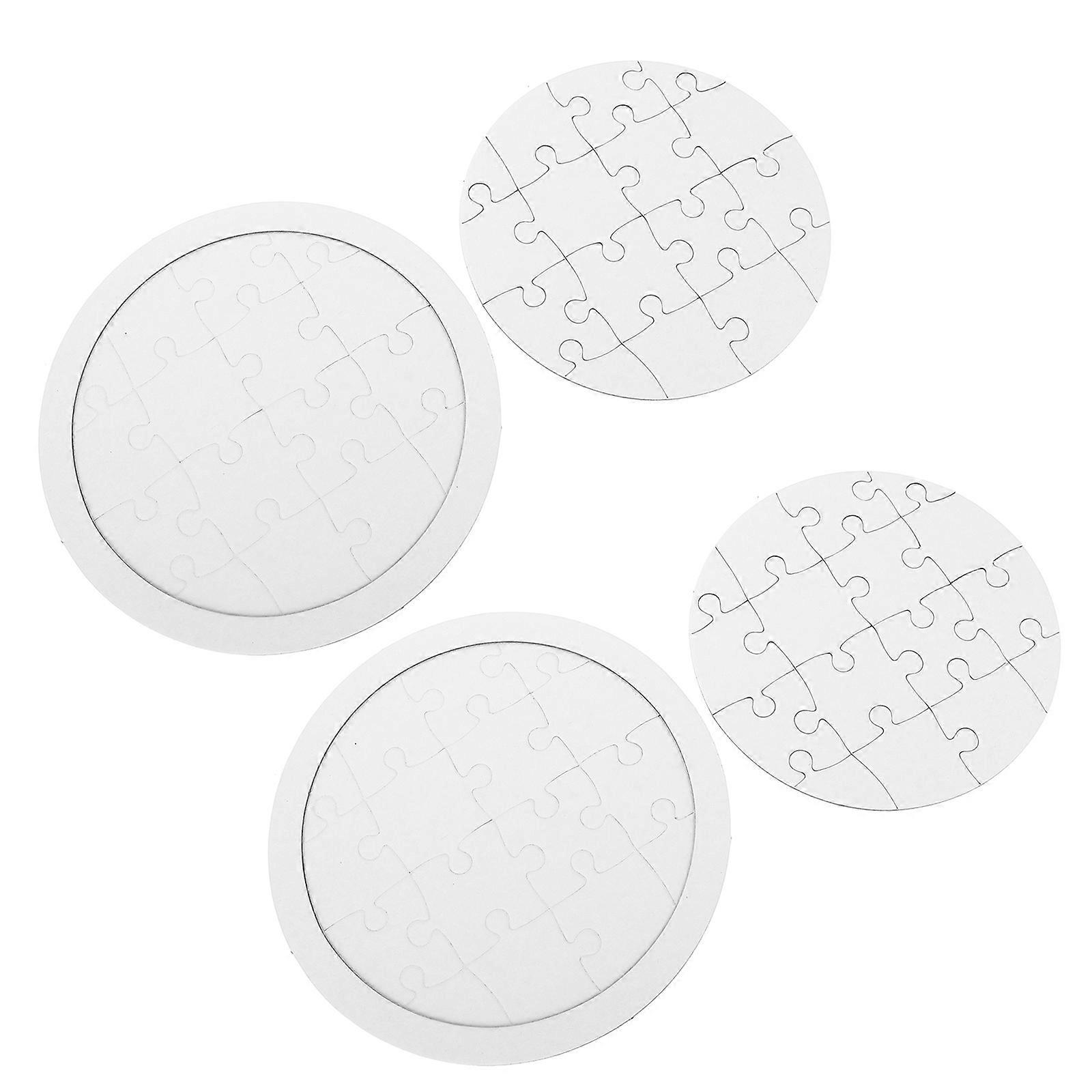 4 Pack Blank Puzzle Pieces for DIY Drawing, Painting & Creative Play – Boosts Imagination & Hand Eye Coordination