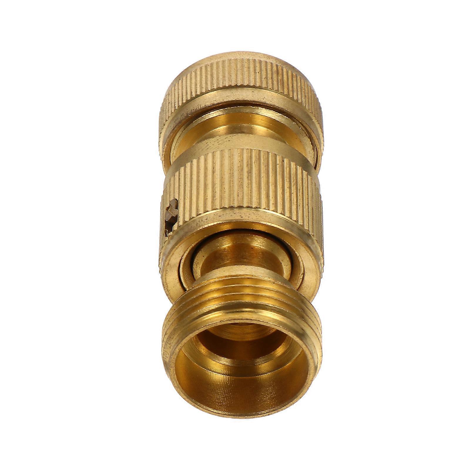 Solid Brass Fitting Quick Connector Water Hose Connector For Homeowners 4X2.9X2.9Cm 1Pack