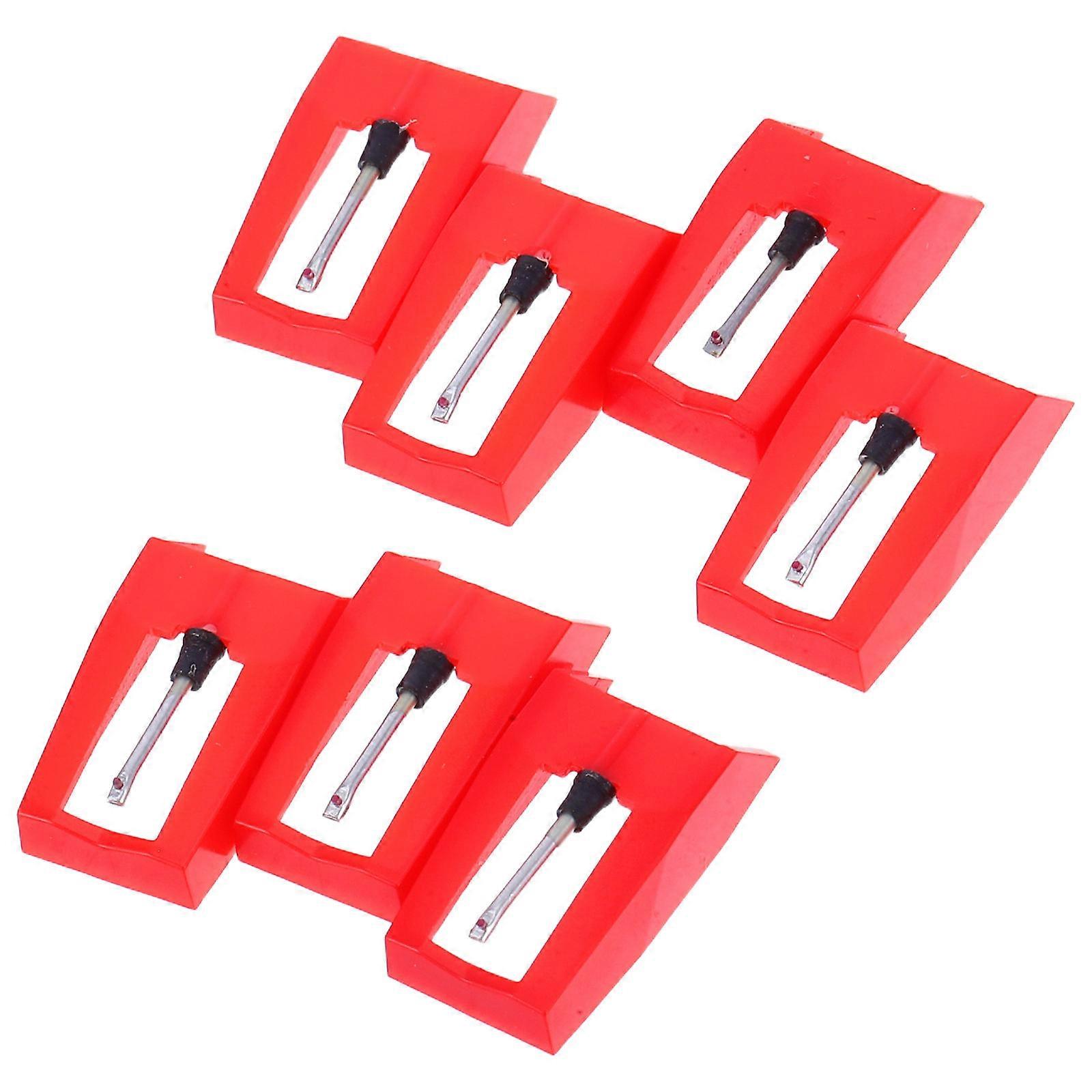 7pcs Replacement Stylus Needles for Turntable Record Player Easy Install, Piezoelectric Cartridge, Protective Design for Clear and Stable Signal