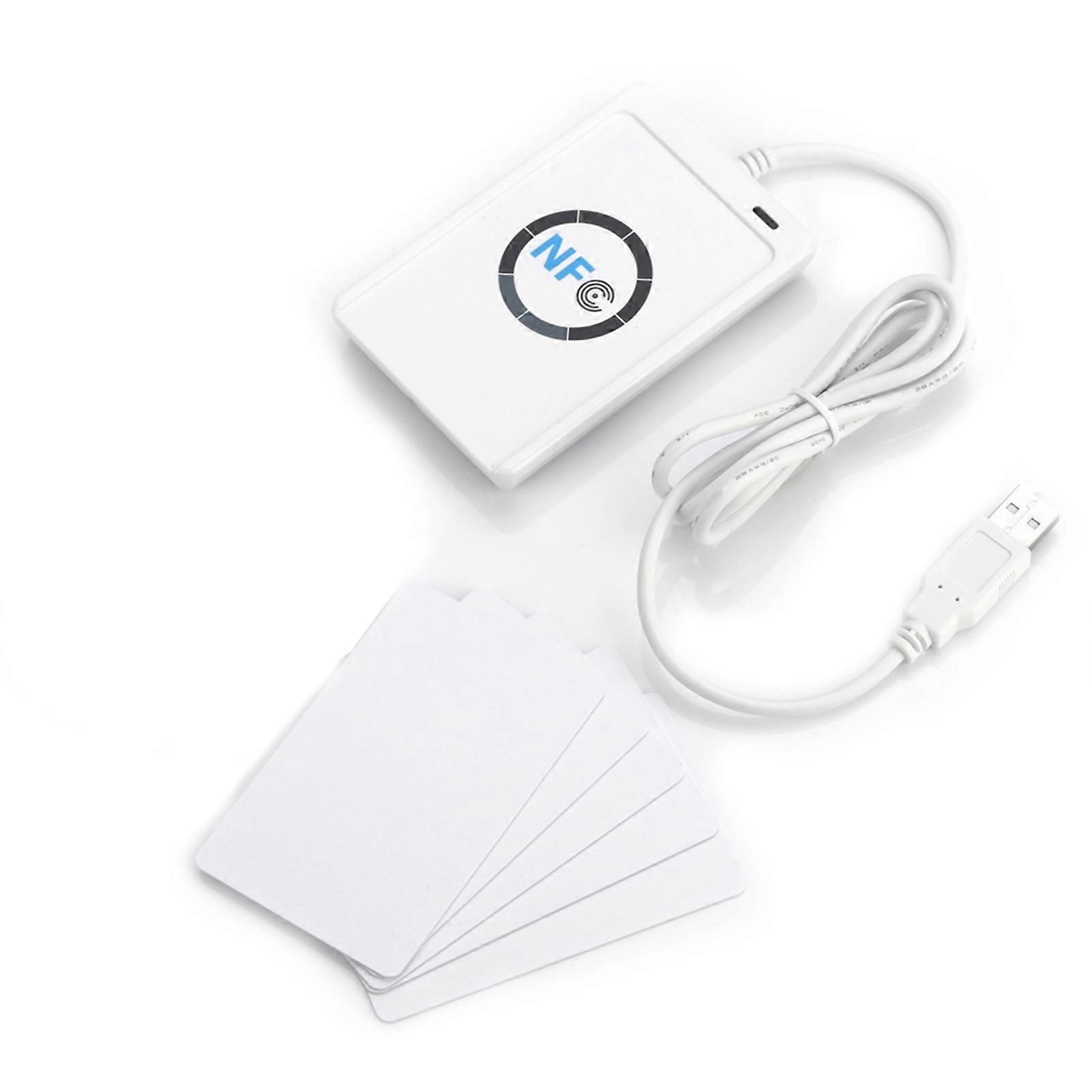 NFC RFID Reader Writer ACR122U ISO 14443A/B 424kbps USB Free Software White Contactless
