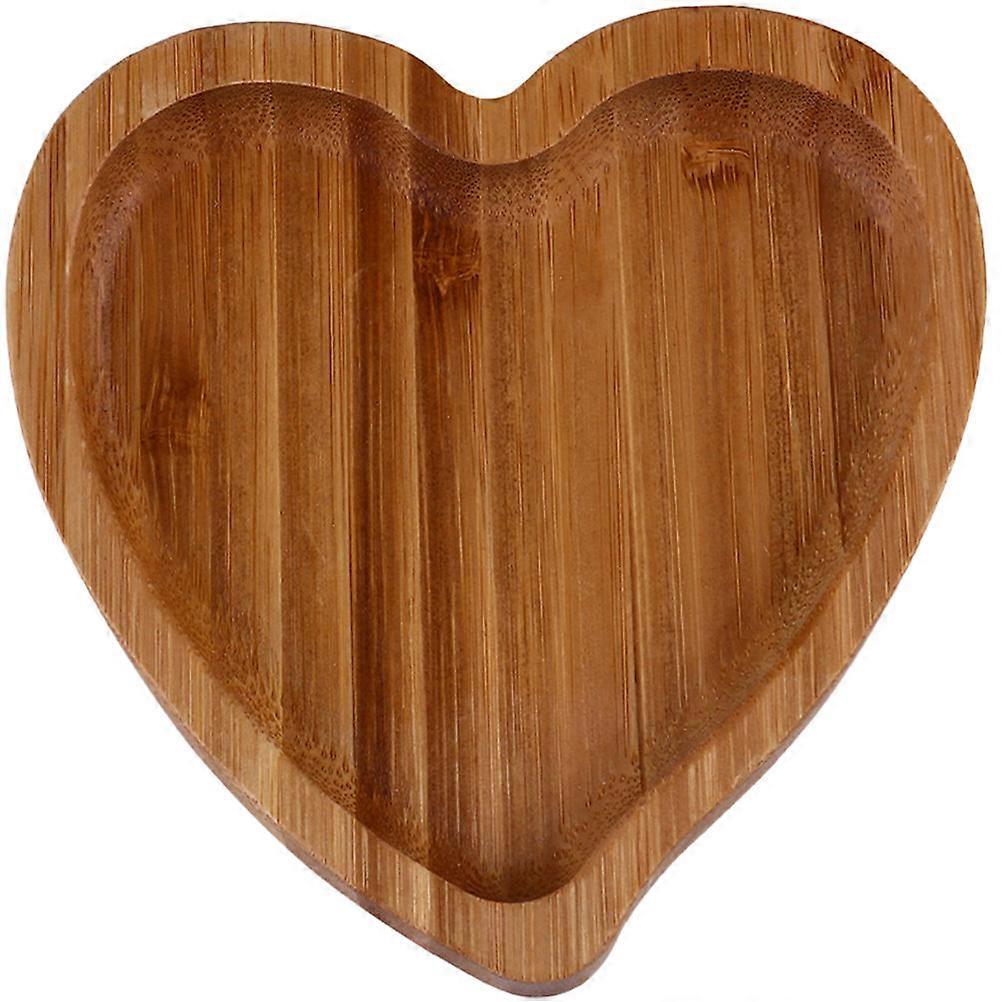 木製サービングトレイハート型木製トレイ木製パンプレートデザートサービングプレート