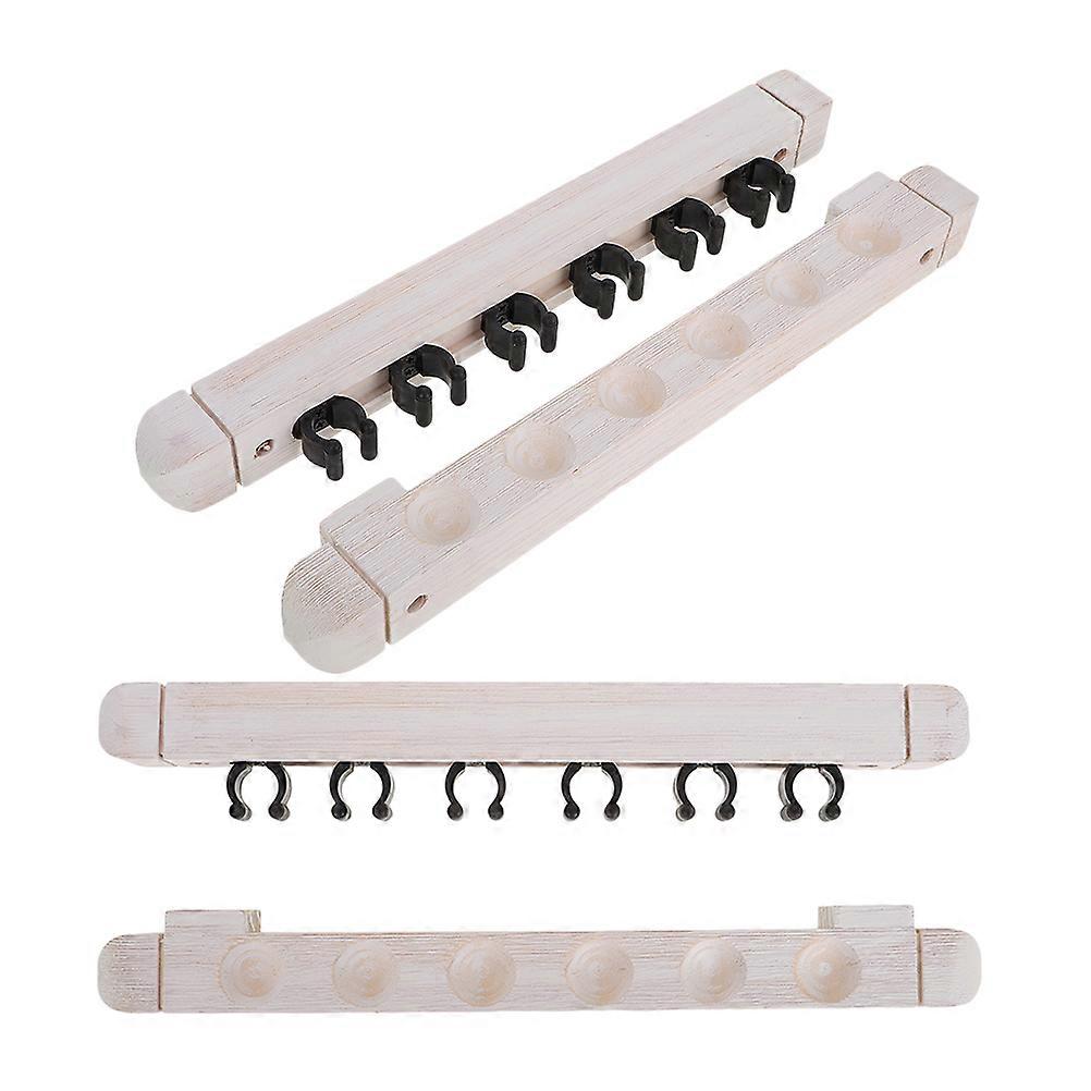 Billiard Cue Holder Wall Mounted Storage Rack For Billiard Enthusiasts In Solid Wood 36.00X5.50X3.00CM Designed For Home Use 2Pairs