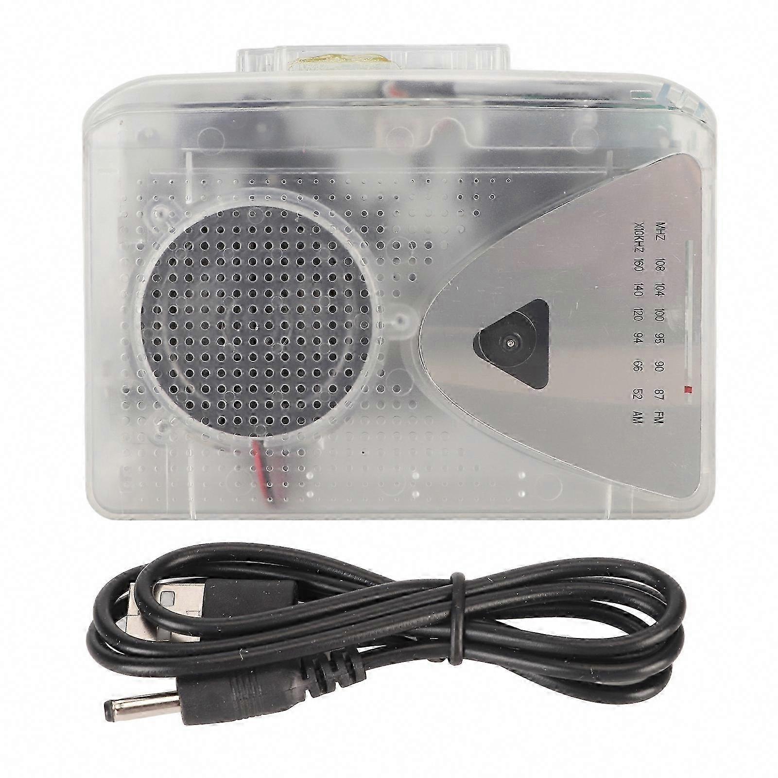 Portable Cassette Player with FM AM Radio, MP3 Tape Player, 3.5mm Jack & Speaker for Daily Use