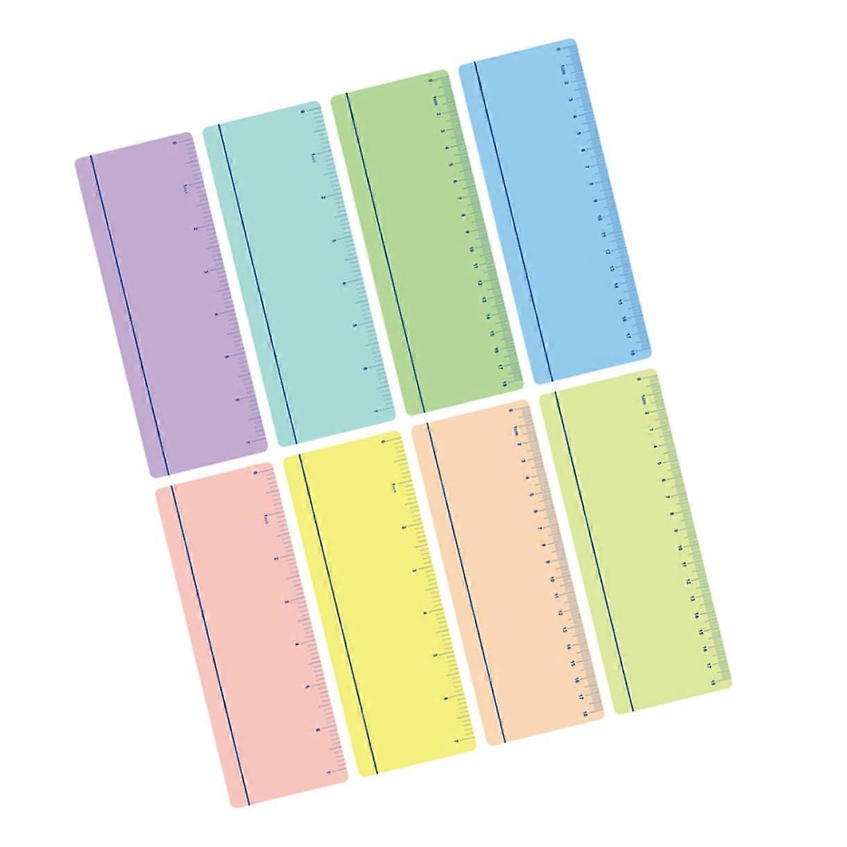 Reading Ruler 8-Piece Set Dyslexia Ruler Stripe Overlays Coloured Bookmark Ruler Focus For Adults And Children The Pet