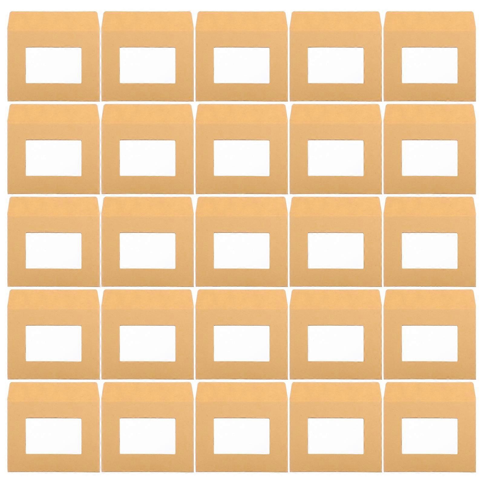Kraft Paper Envelopes 25Pcs Sealable Document Storage Bags 10X8Cm For Holiday Cards And Parties