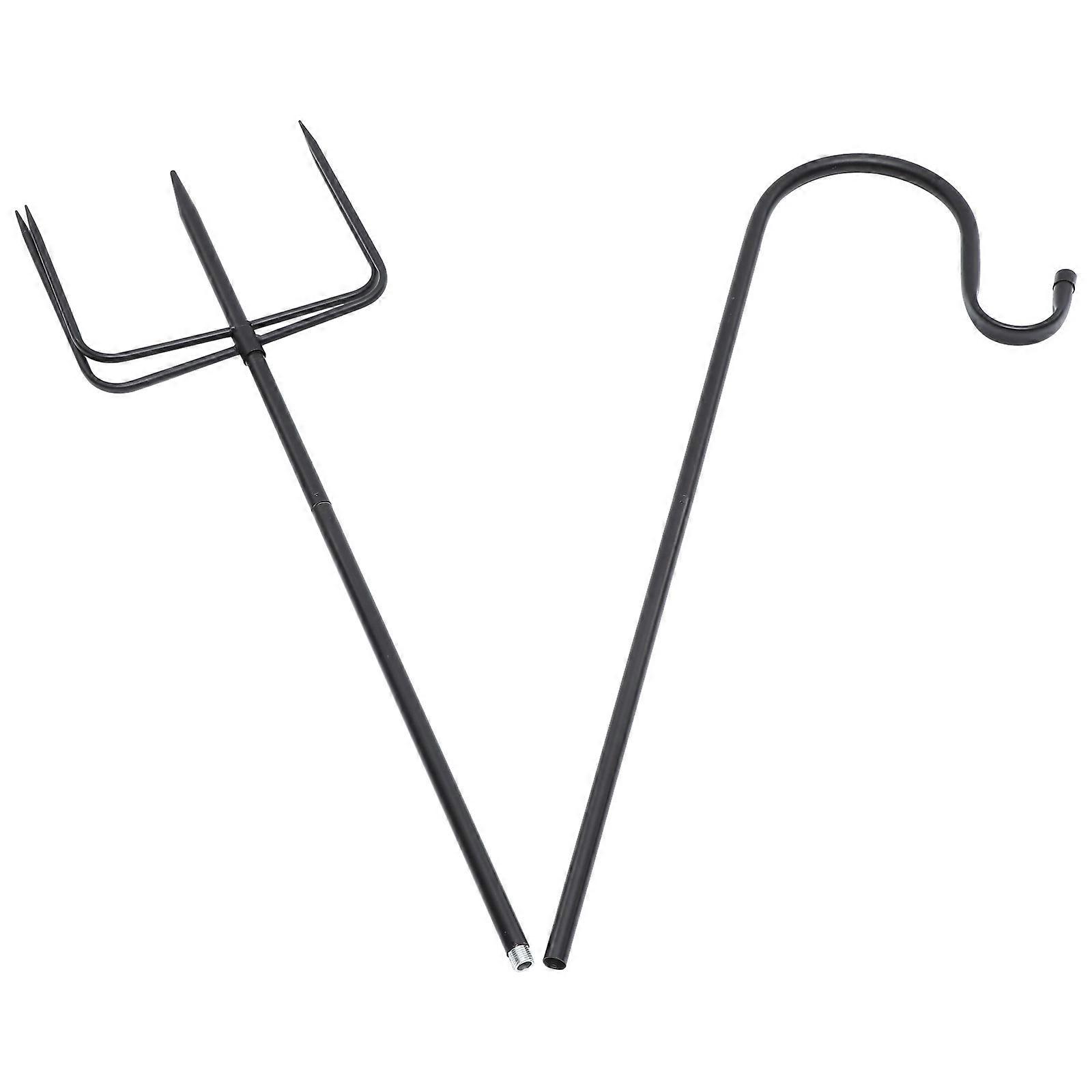 Shepard Hooks For Outdoors Durable Garden Tool Adjustable Size 1Set