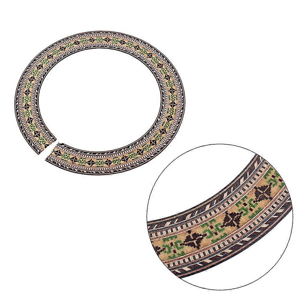 Wooden Guitar Rosette with Abalone Roses Design for Guitar Use Easy to Apply 92mm